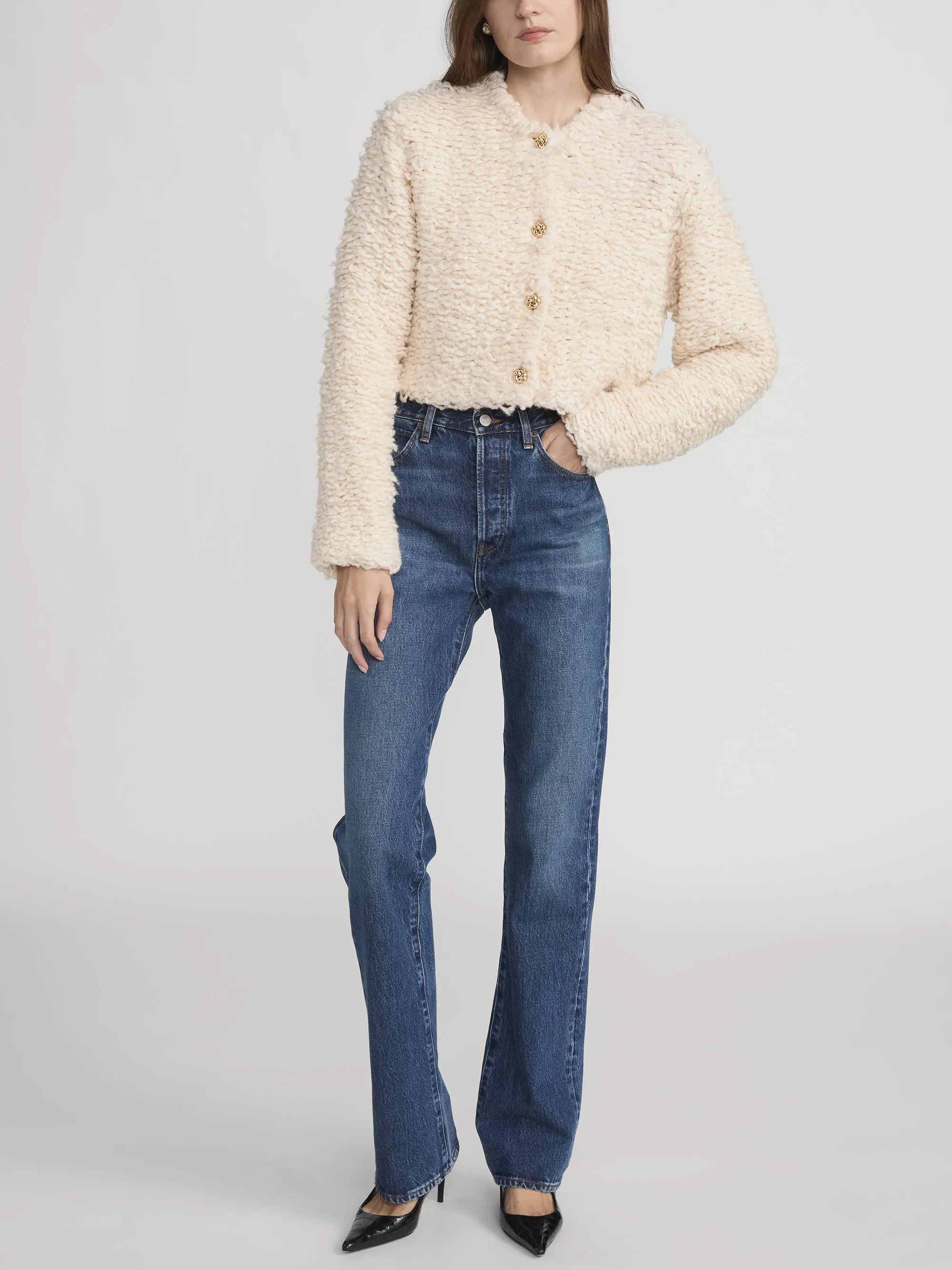 The Shag Cardi -- Cream sold by Frame Denim product image thumbnail 2