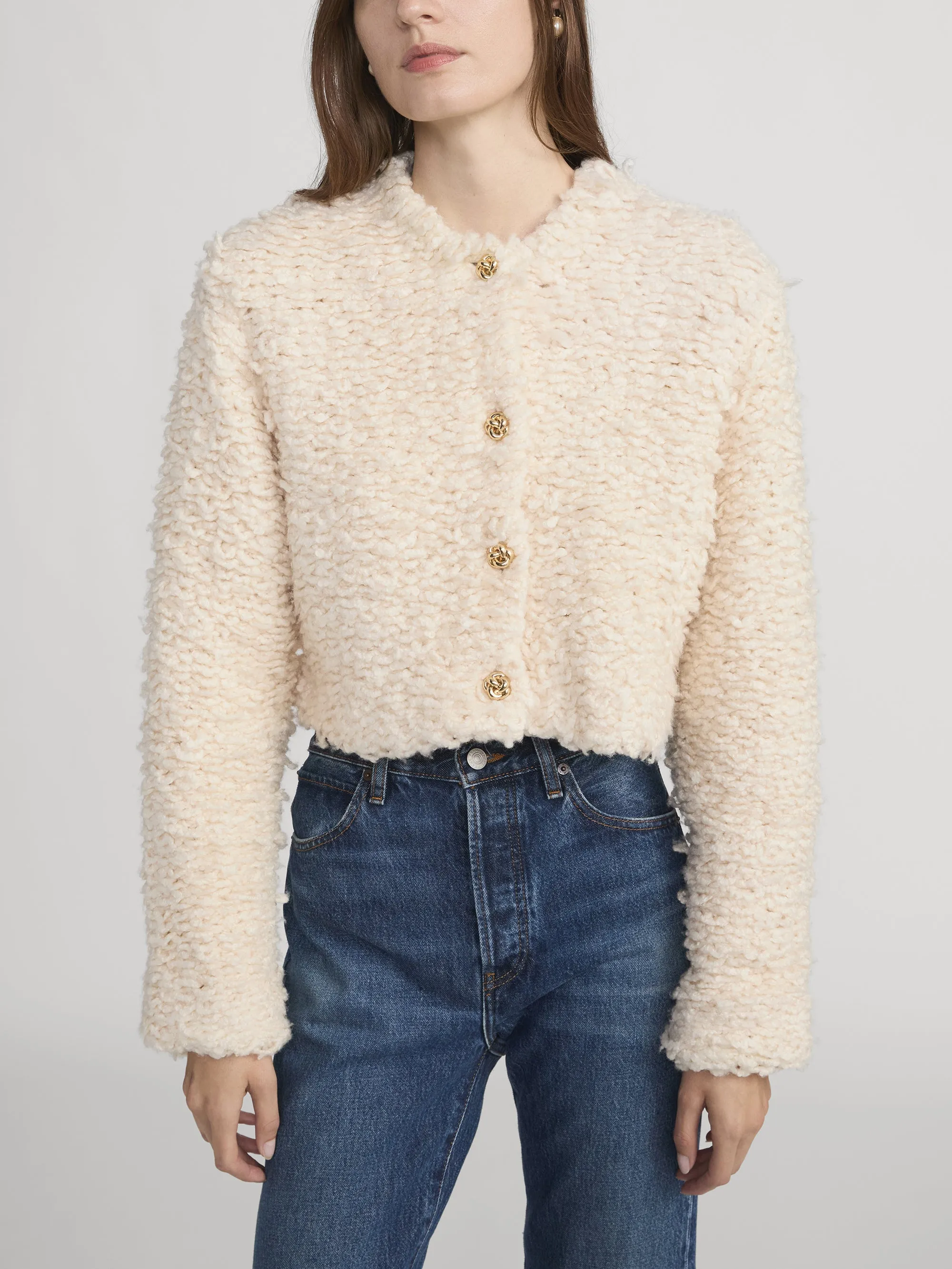 The Shag Cardi -- Cream sold by Frame Denim product image thumbnail 3