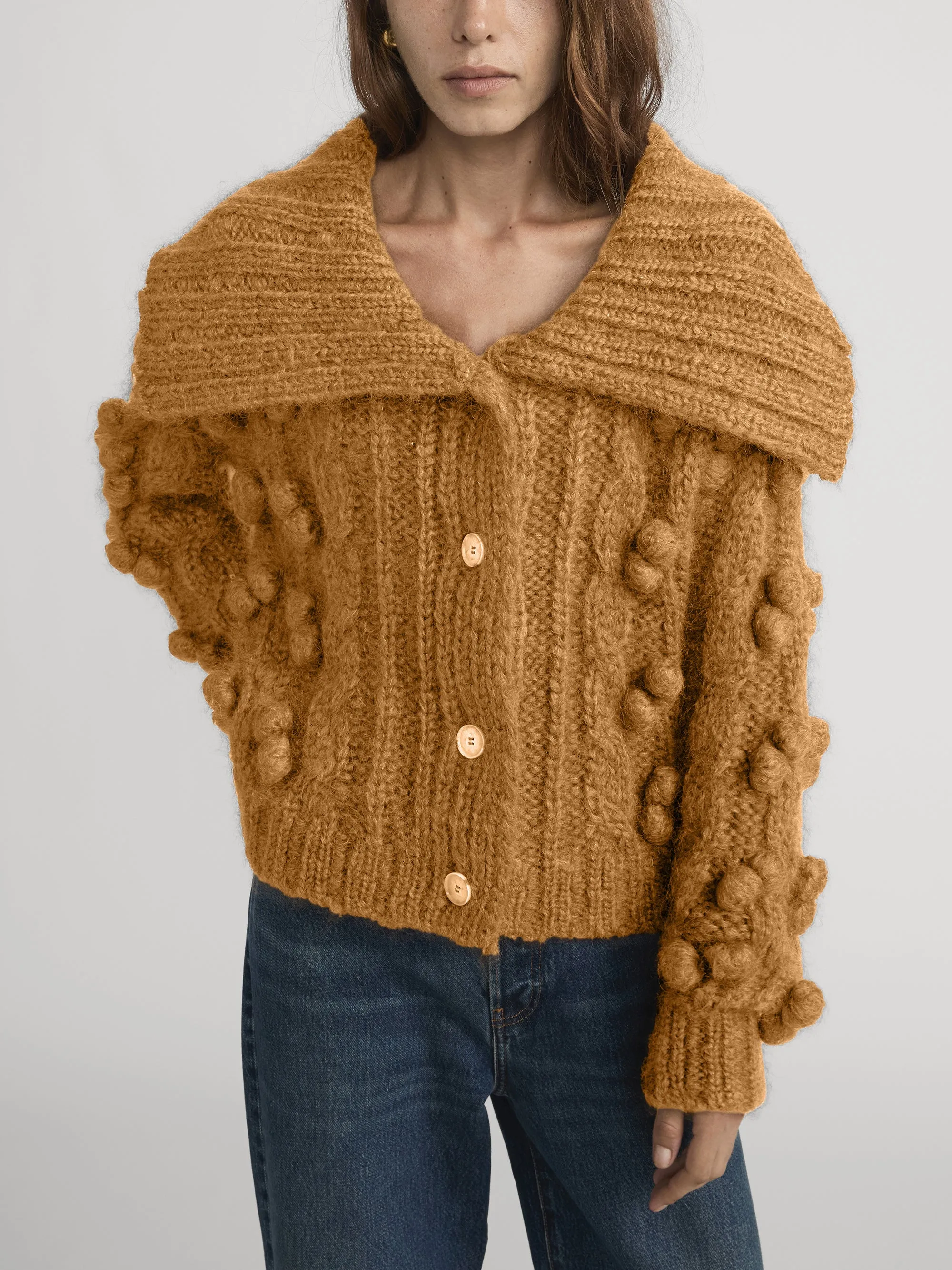 The Bauble Cardigan -- Camel sold by Frame Denim product image thumbnail 3
