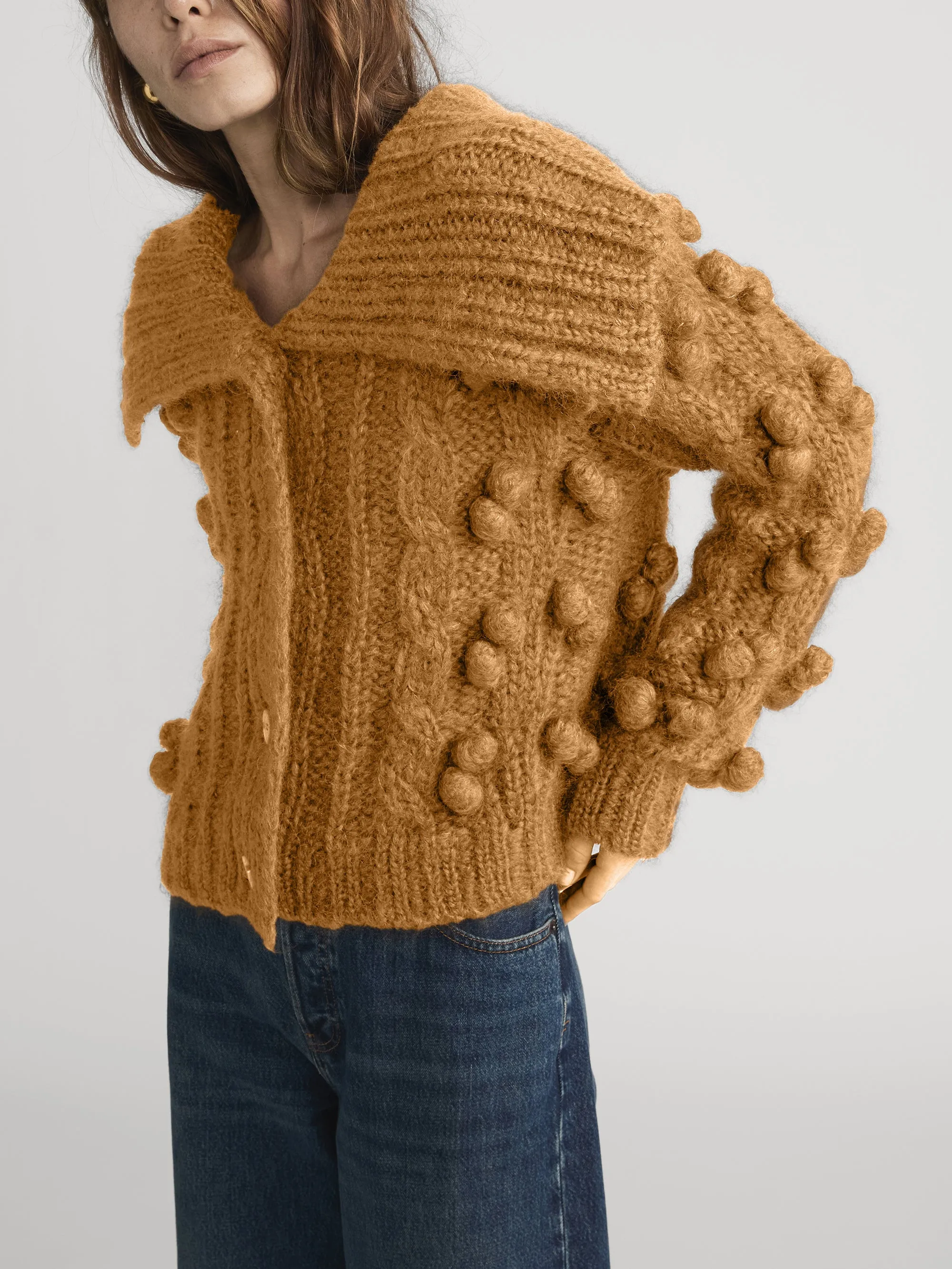 The Bauble Cardigan -- Camel sold by Frame Denim product image thumbnail 5