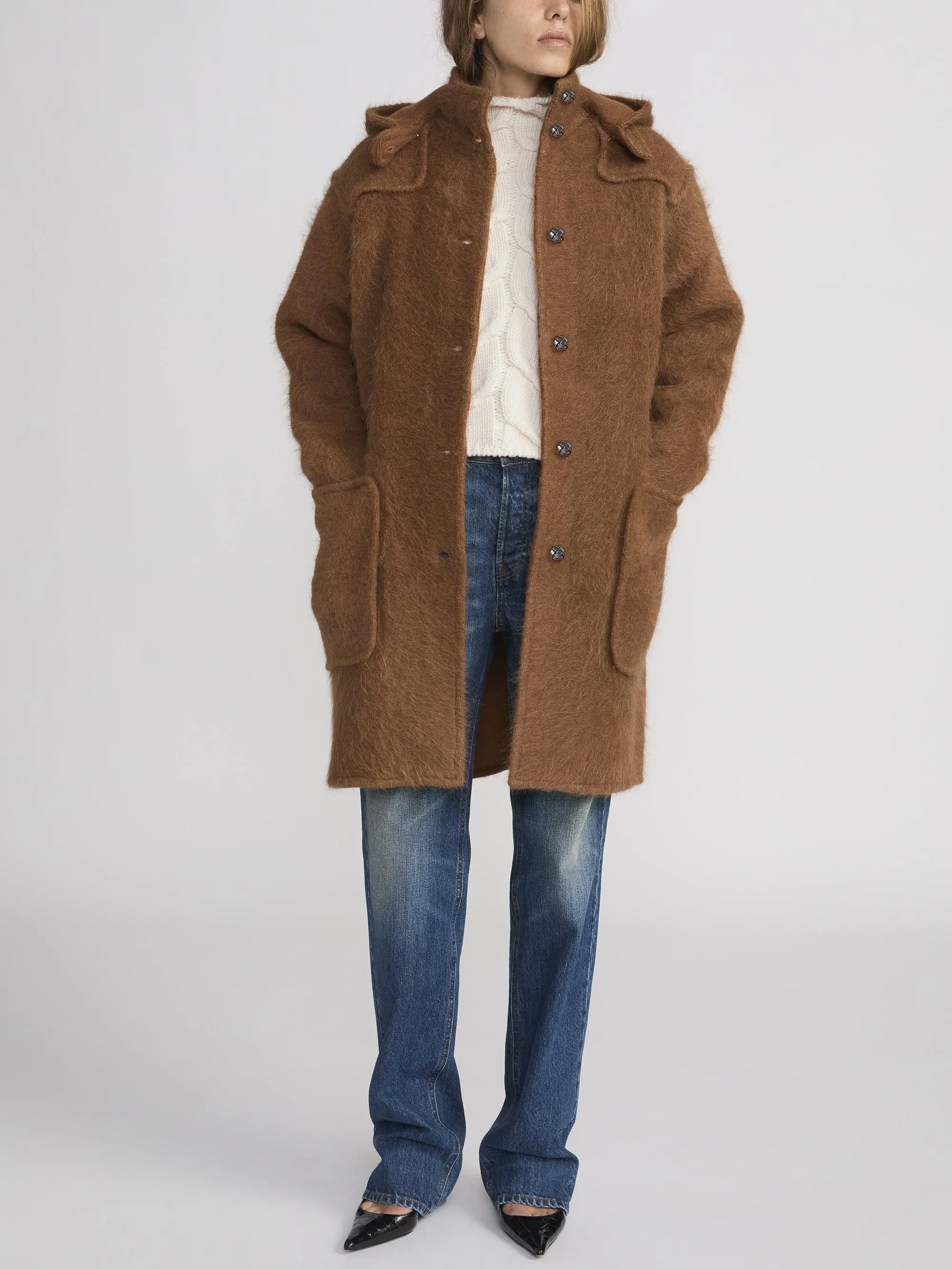 The Oversized Lofty Jacket -- Camel sold by Frame Denim product image thumbnail 2