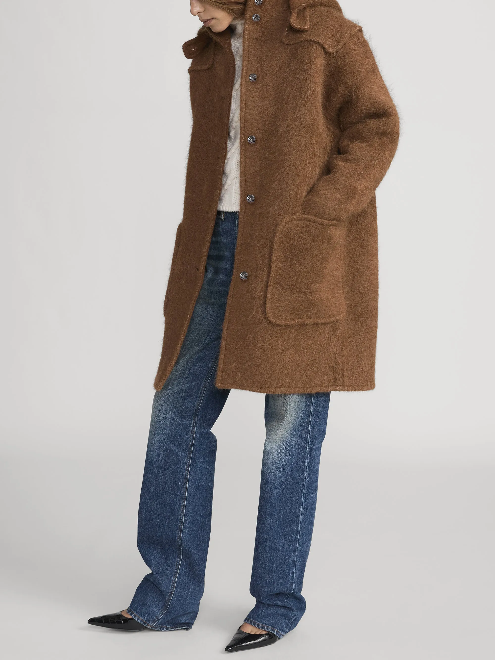 The Oversized Lofty Jacket -- Camel sold by Frame Denim product image thumbnail 5