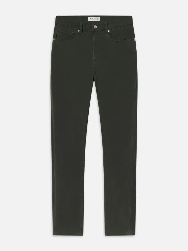 L'Homme Slim Brushed Twill -- Olive made by Frame Denim