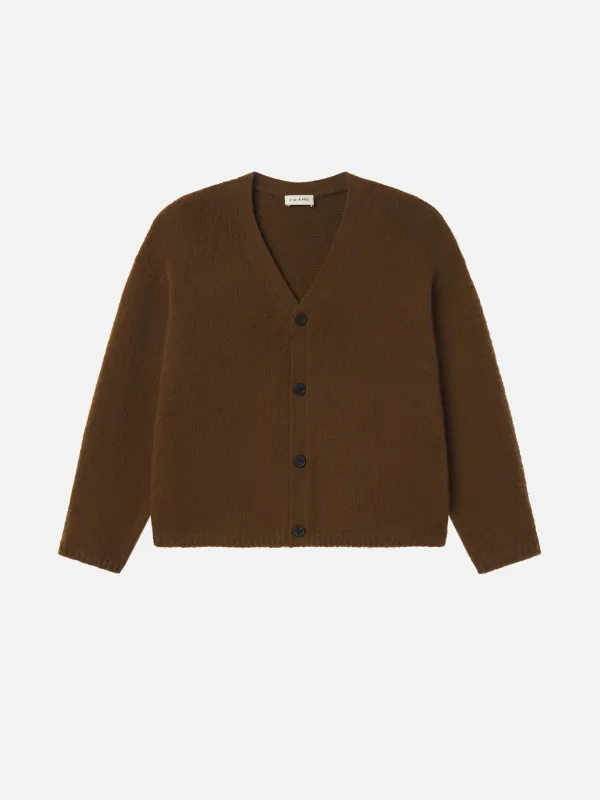 Brushed Cashmere Cardigan -- Caramel sold by Frame Denim