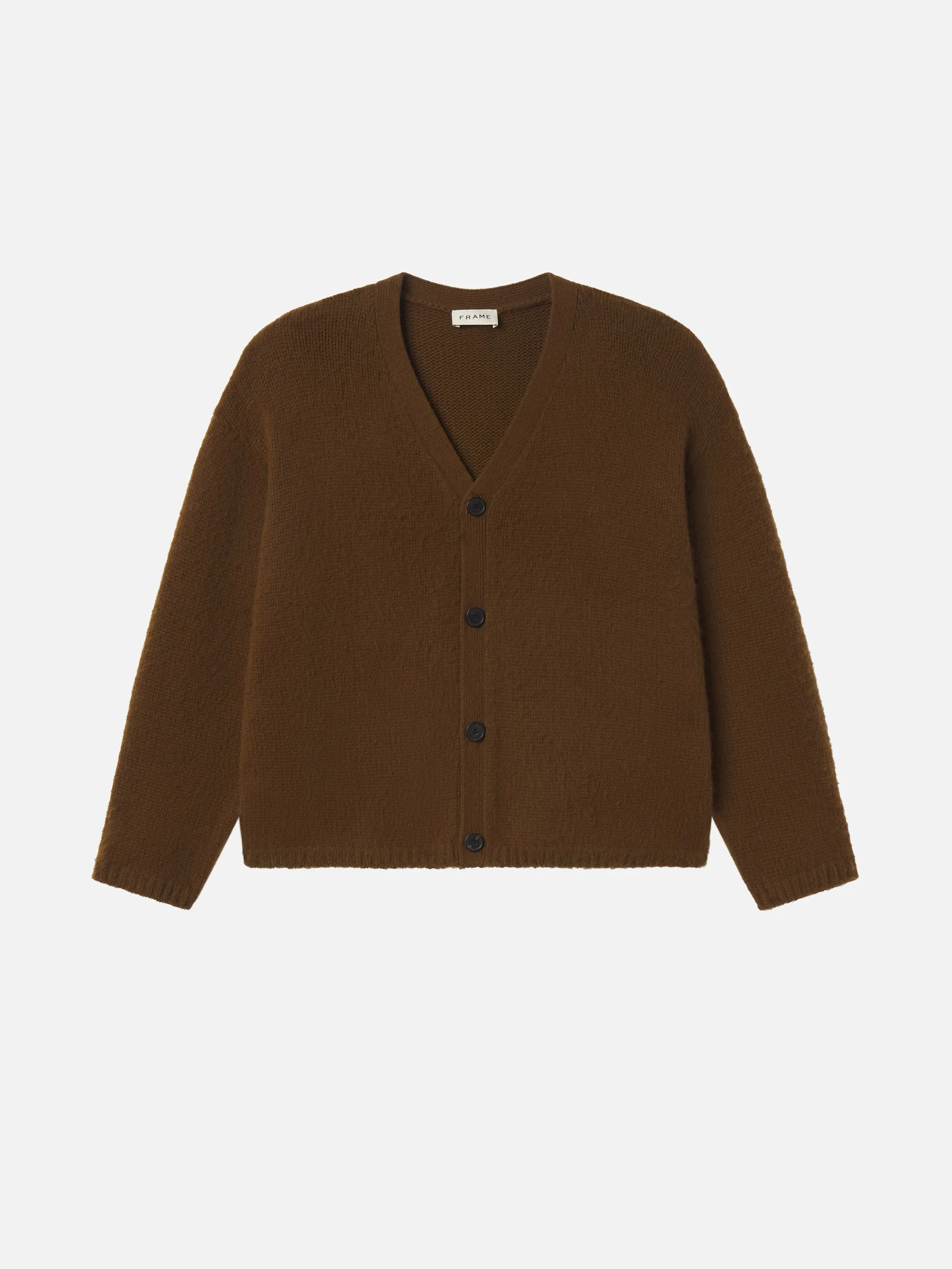 Brushed Cashmere Cardigan -- Caramel sold by Frame Denim