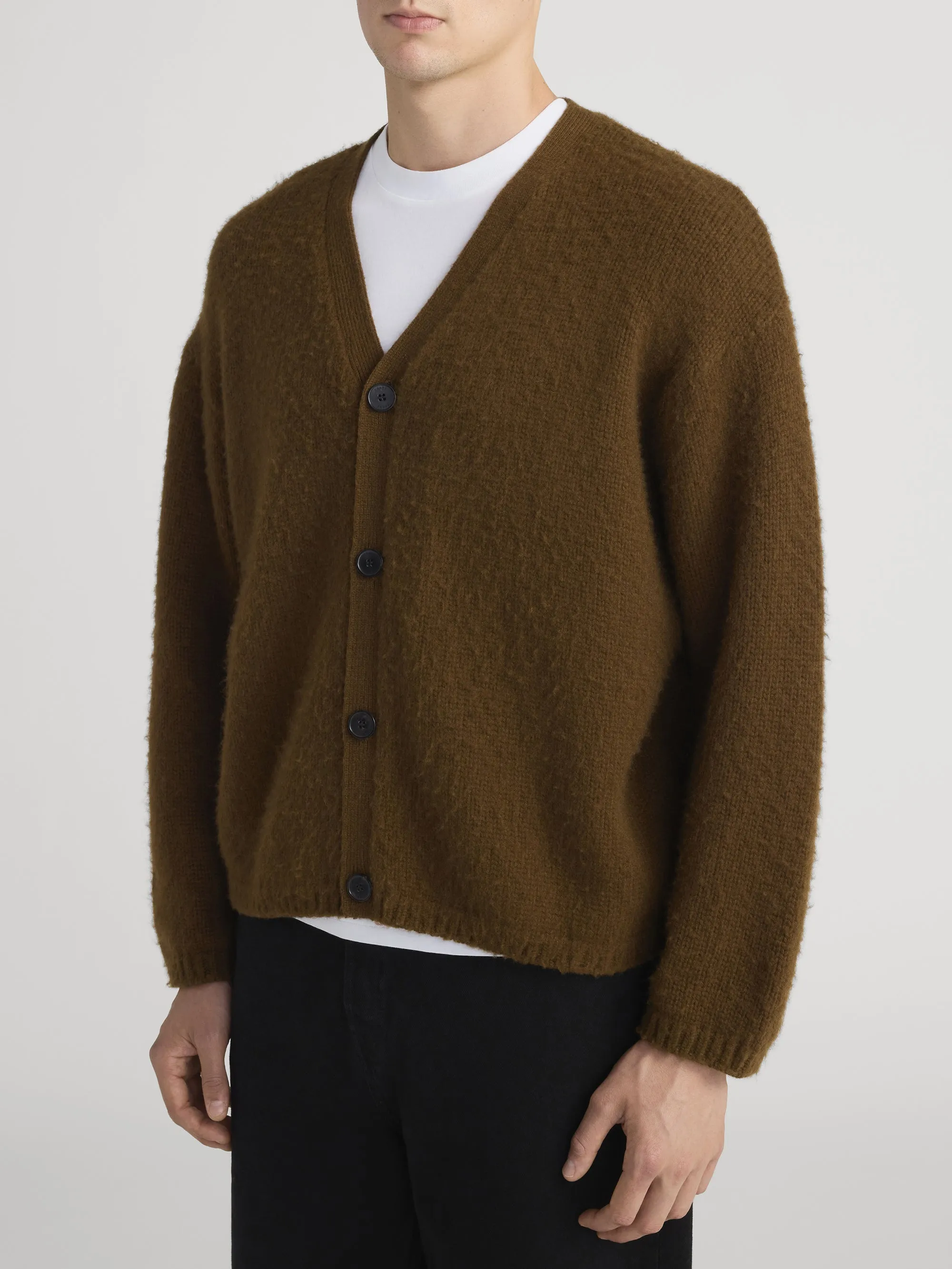 Brushed Cashmere Cardigan -- Caramel sold by Frame Denim product image thumbnail 5