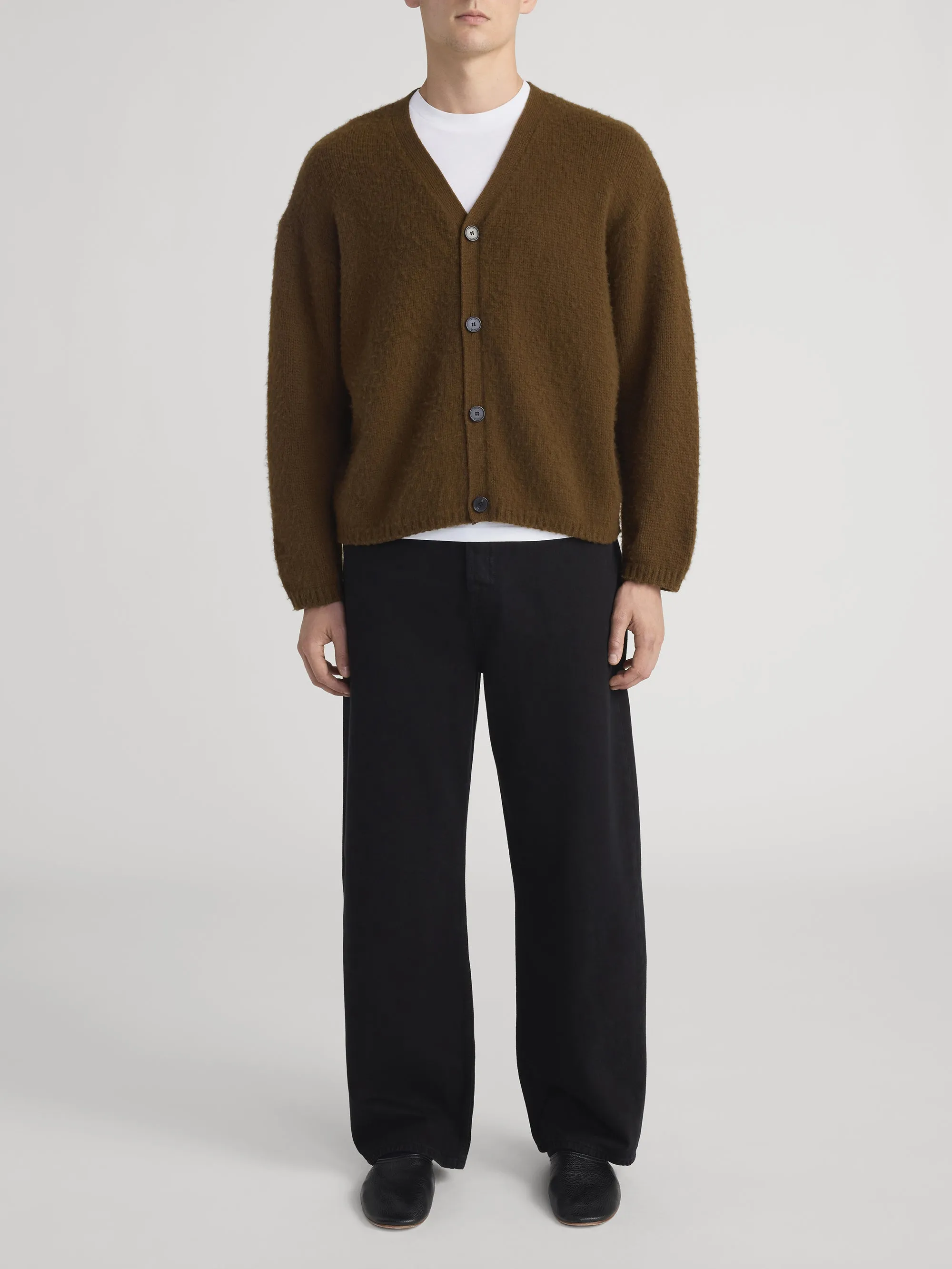 Brushed Cashmere Cardigan -- Caramel sold by Frame Denim product image thumbnail 2
