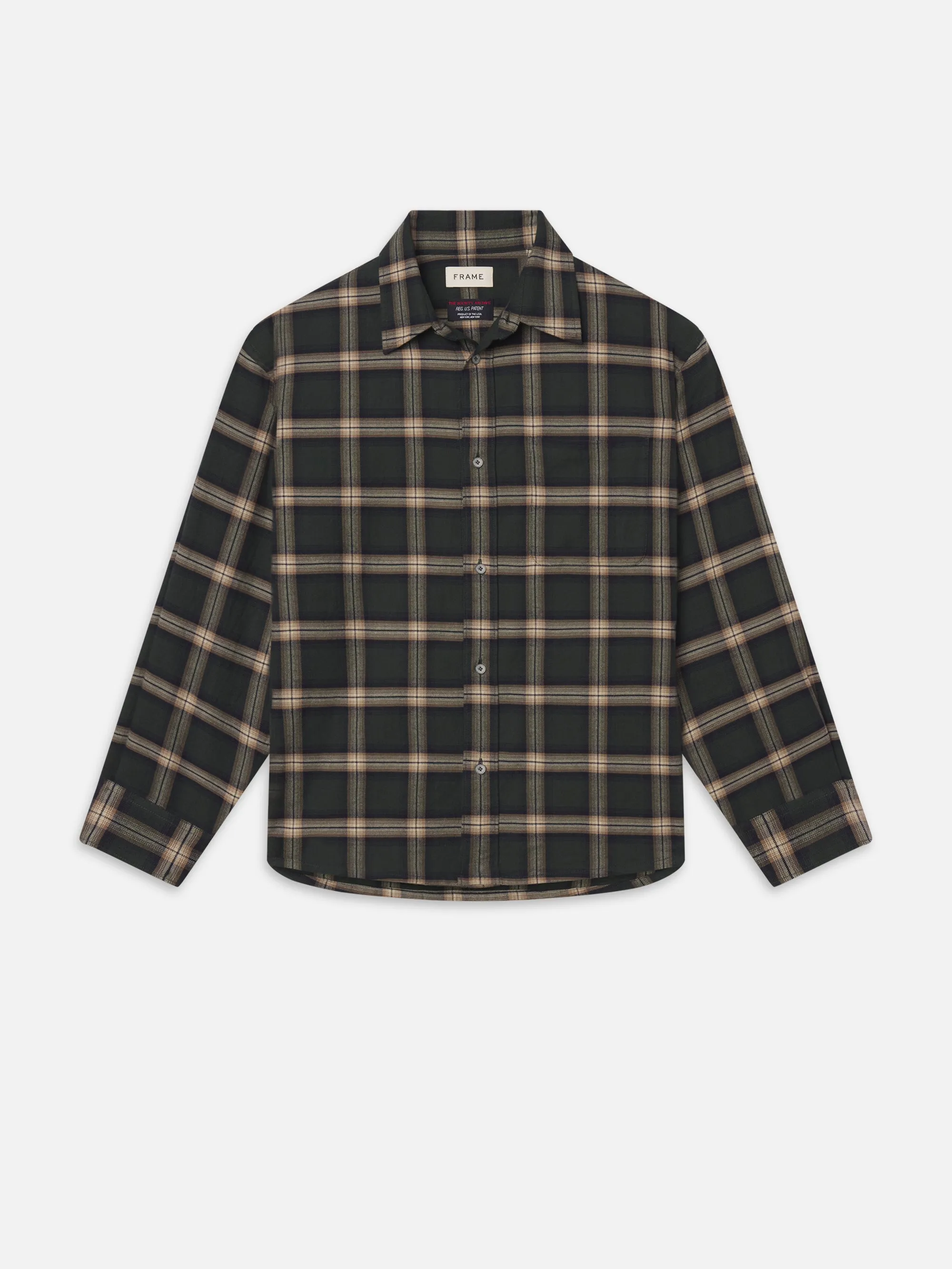 The Society Archive Vintage Plaid Shirt -- Beige Plaid sold by Frame Denim