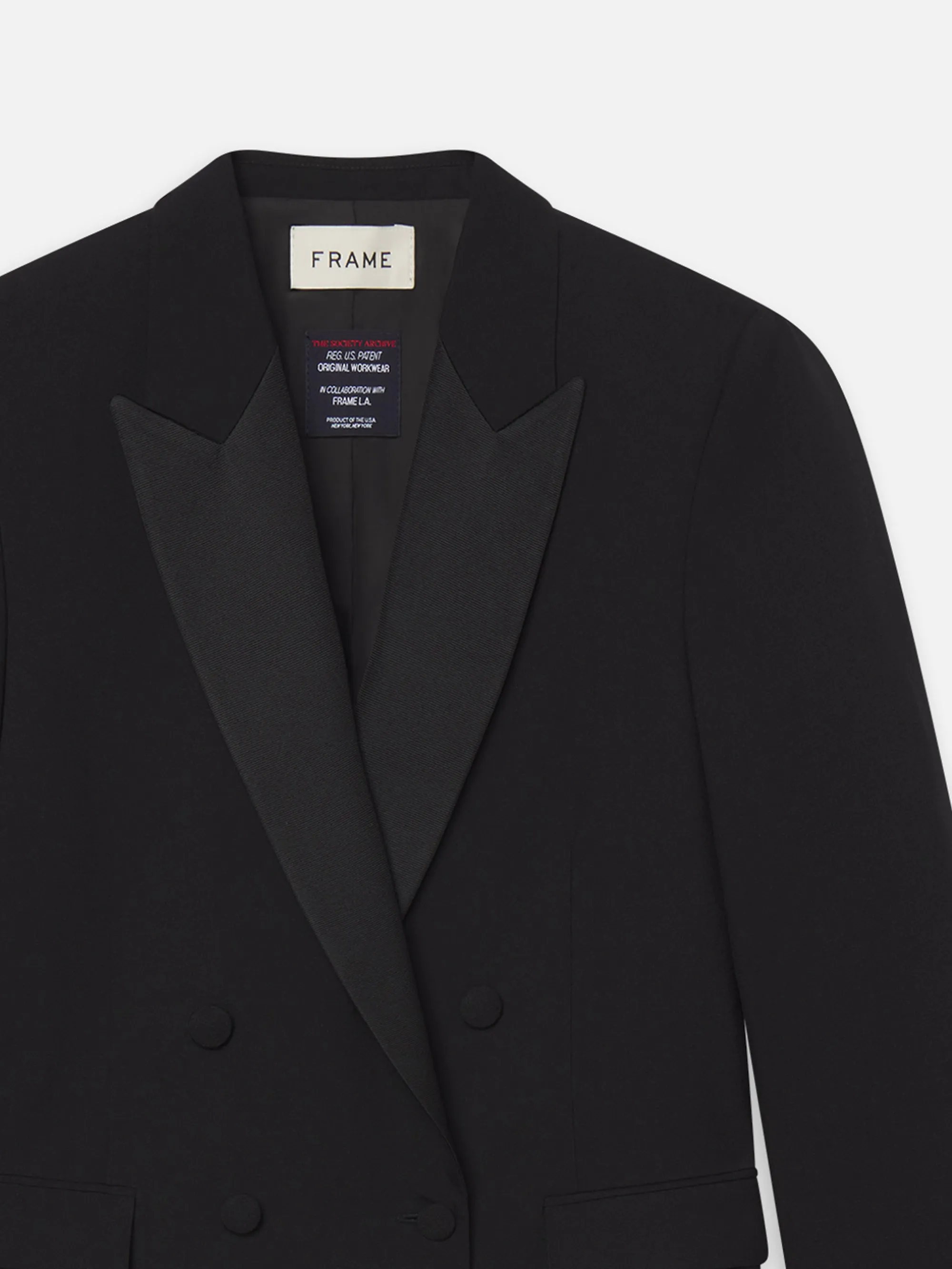 The Society Archive Tuxedo Jacket -- Black sold by Frame Denim product image thumbnail 2
