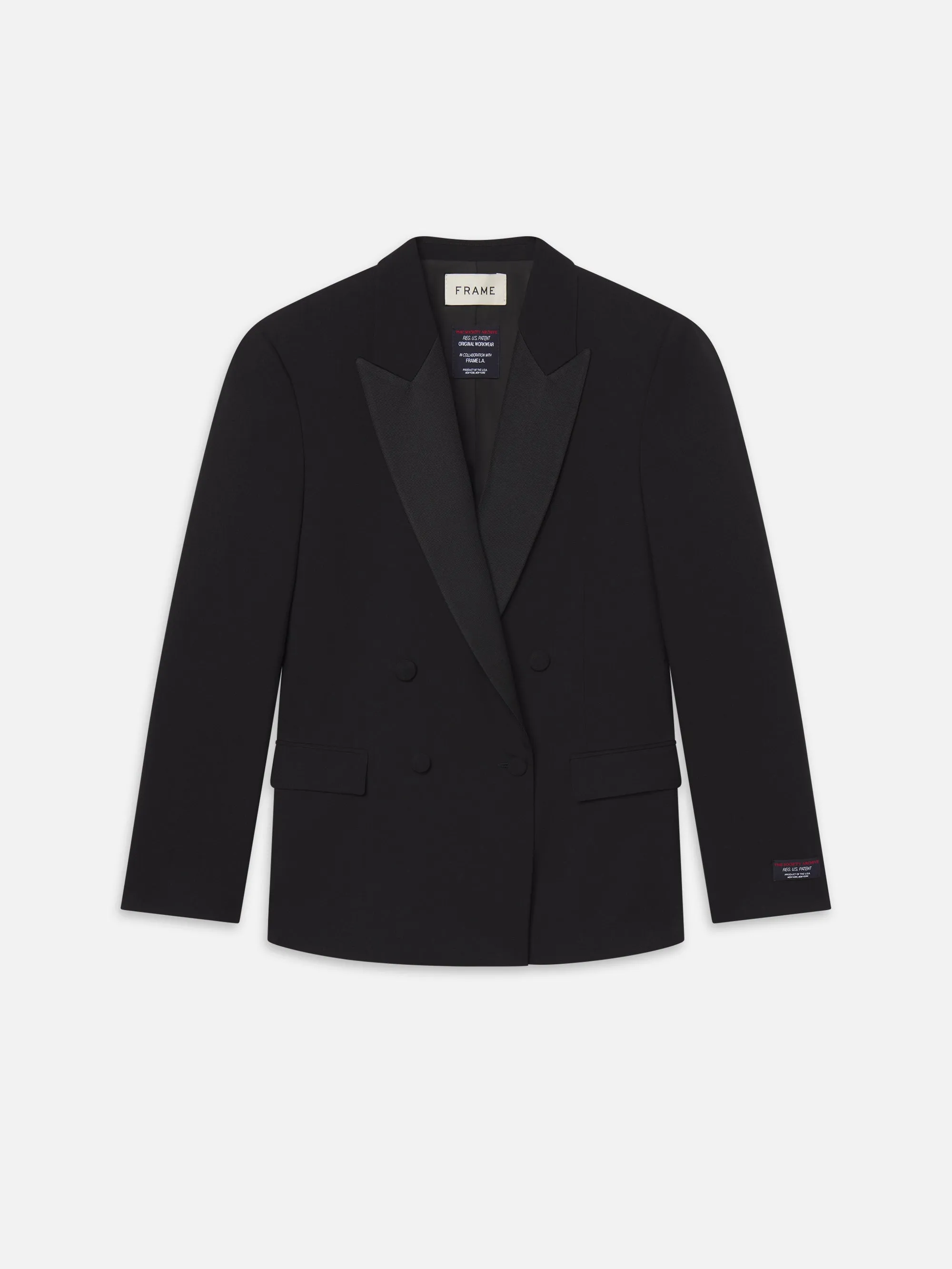 The Society Archive Tuxedo Jacket -- Black sold by Frame Denim