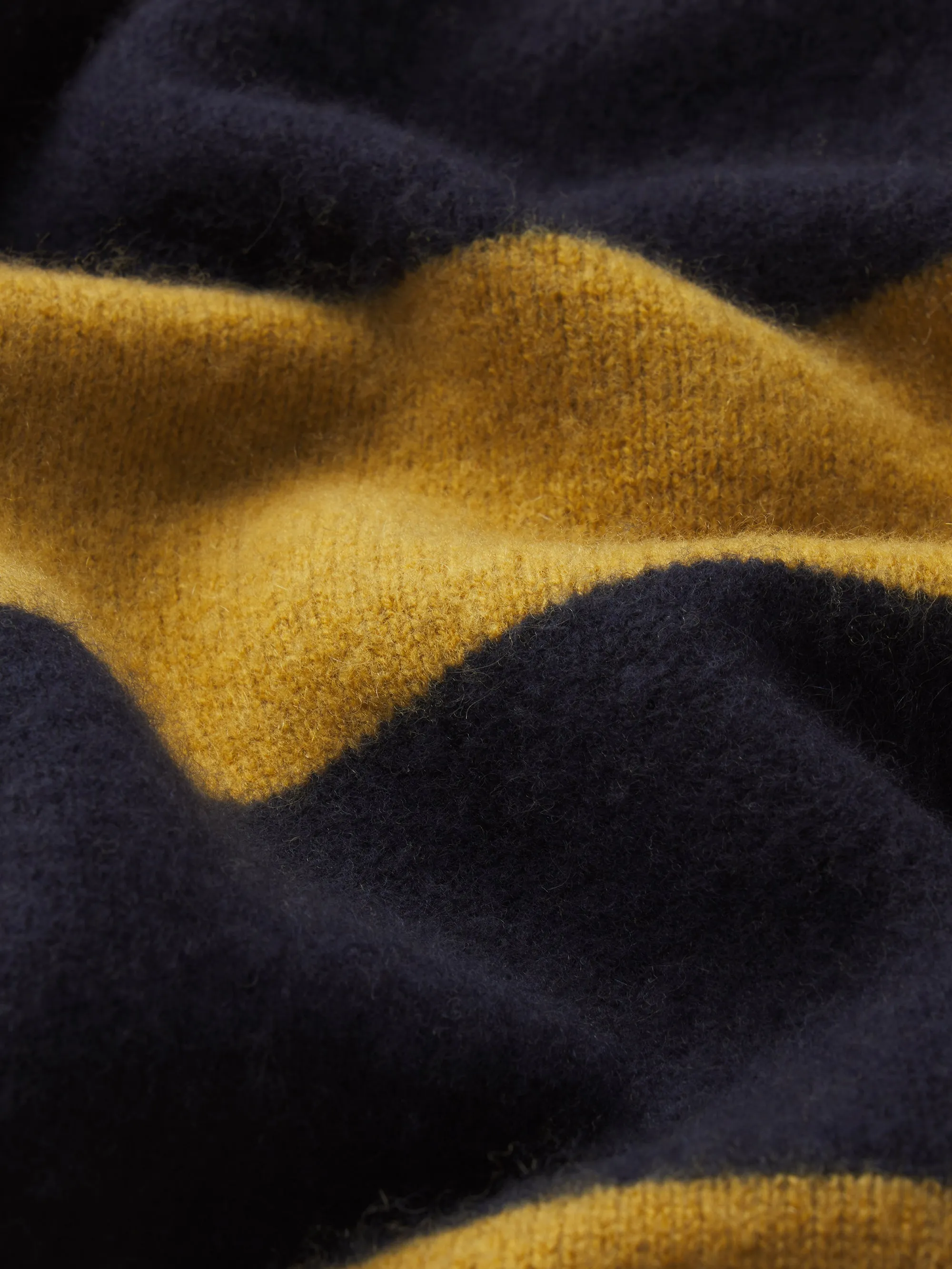 The Society Archive Rugby Polo Sweater -- Navy/Dark Yellow Stripe sold by Frame Denim product image thumbnail 4