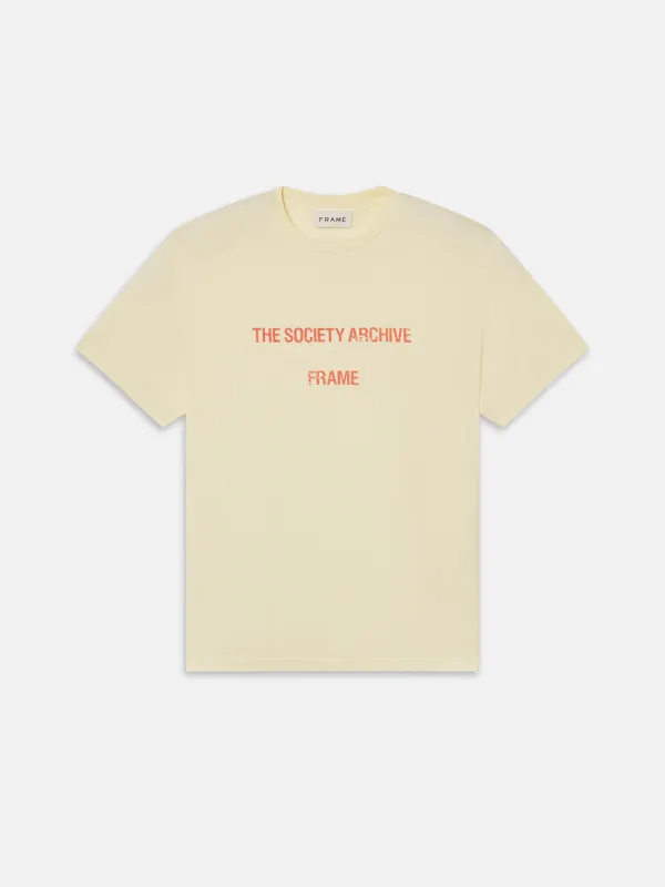 The Society Archive Vintage Print Shirt -- Soft Yellow sold by Frame Denim