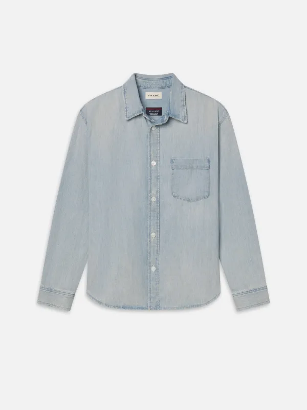 The Society Archive Vintage Denim Shirt -- Freefall sold by Frame Denim