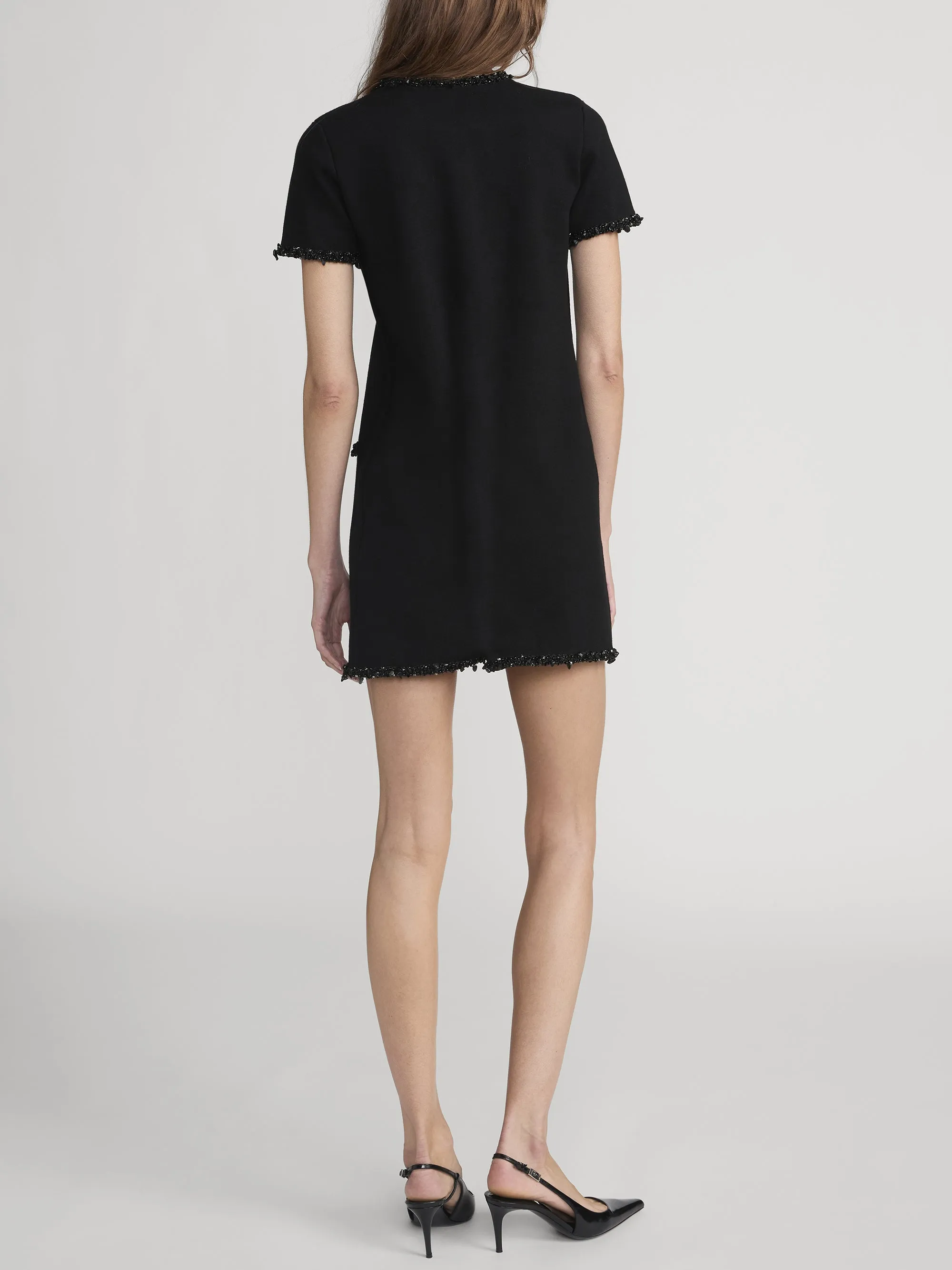 The Beaded Trim Dress -- Black sold by Frame Denim product image thumbnail 5