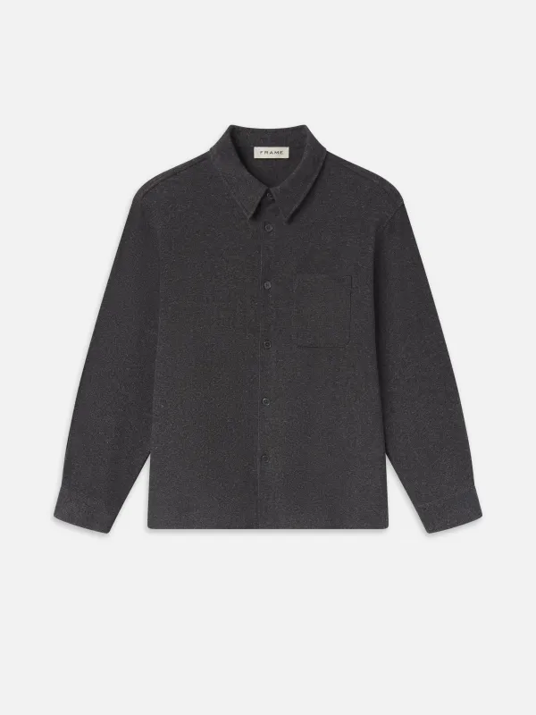 Waffle Textured Shirt -- Heather Grey sold by Frame Denim