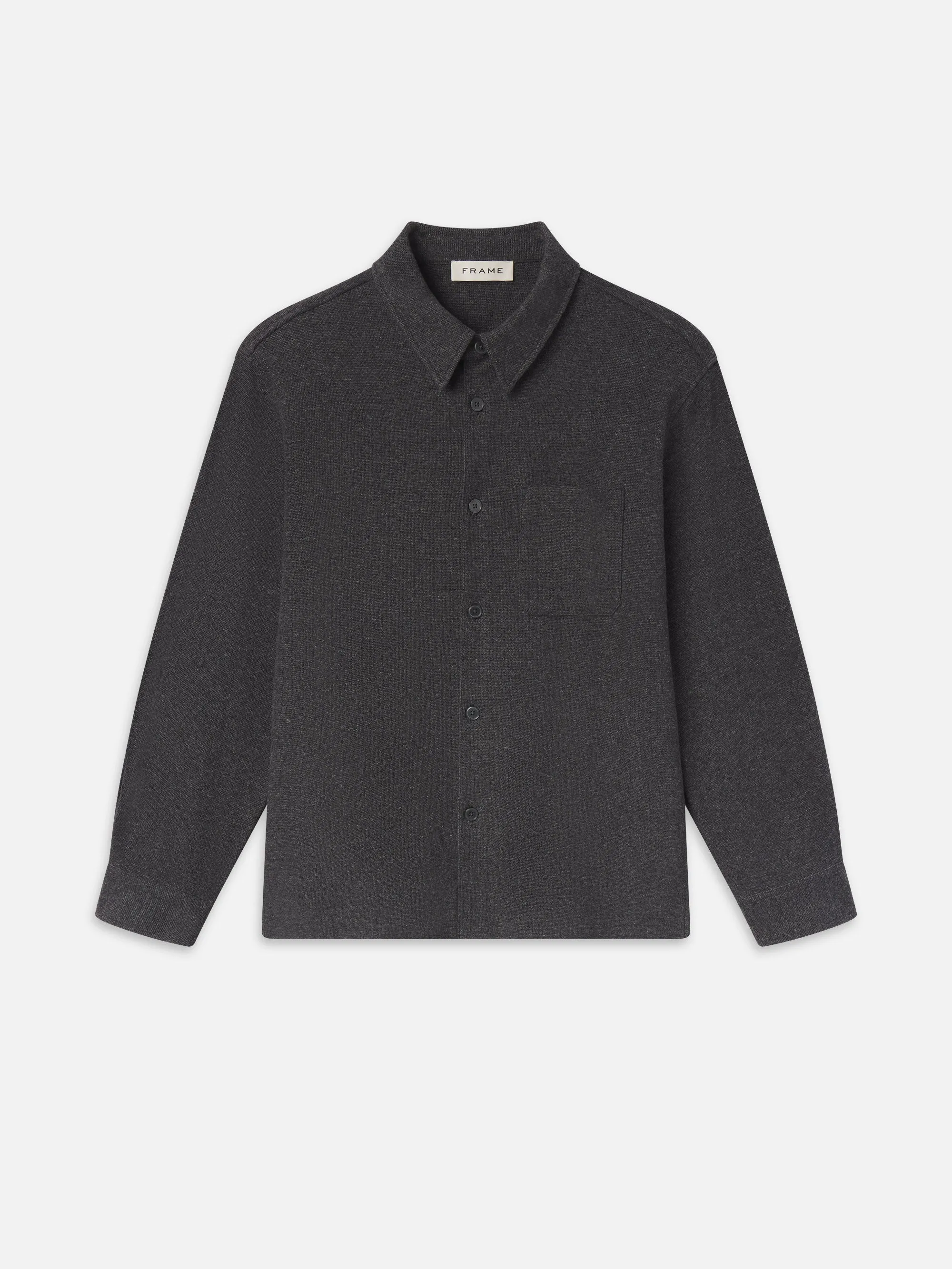 Waffle Textured Shirt -- Heather Grey sold by Frame Denim