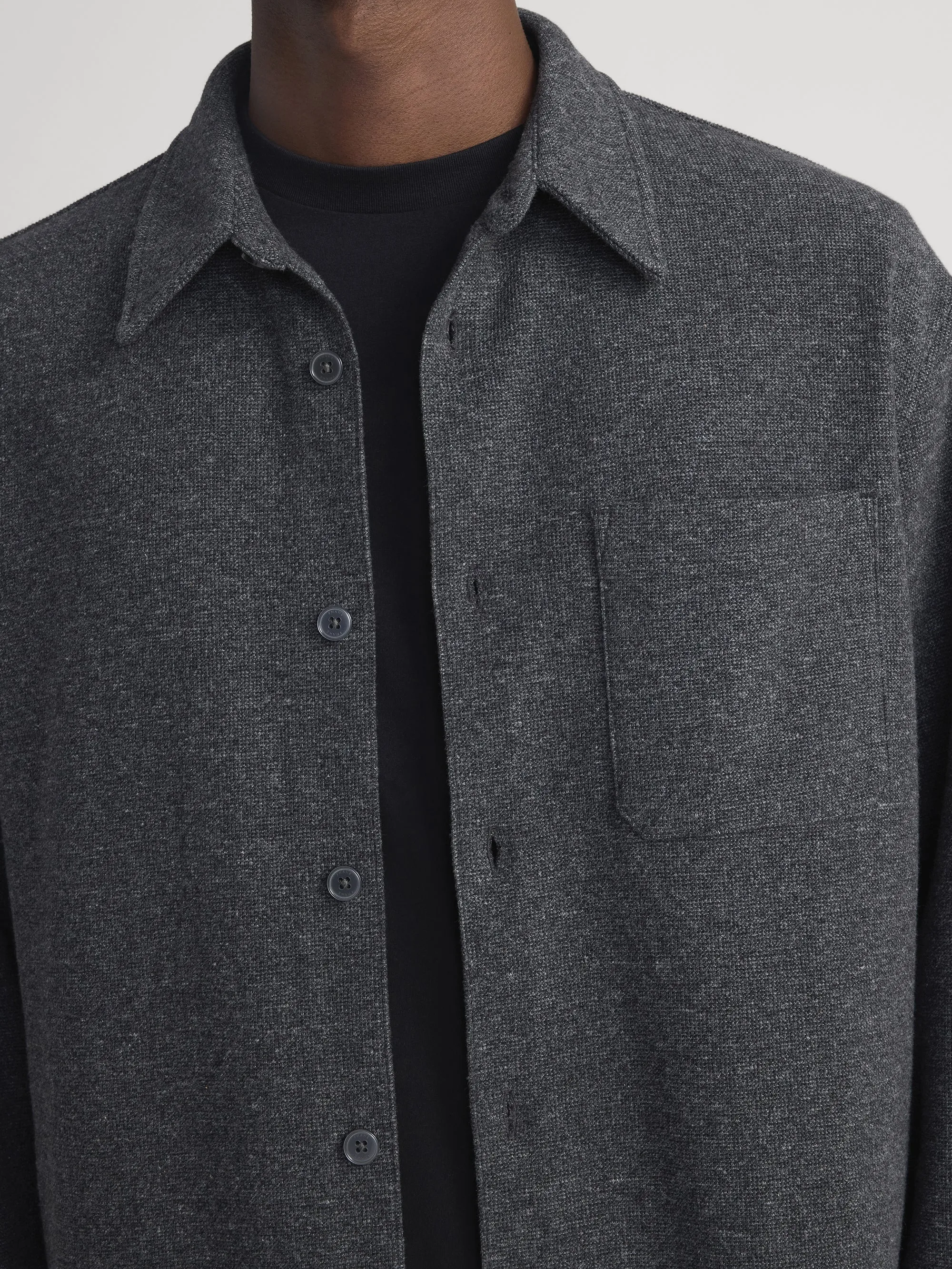 Waffle Textured Shirt -- Heather Grey sold by Frame Denim product image thumbnail 4