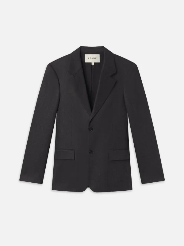 Single Breasted Blazer -- Dark Charcoal sold by Frame Denim