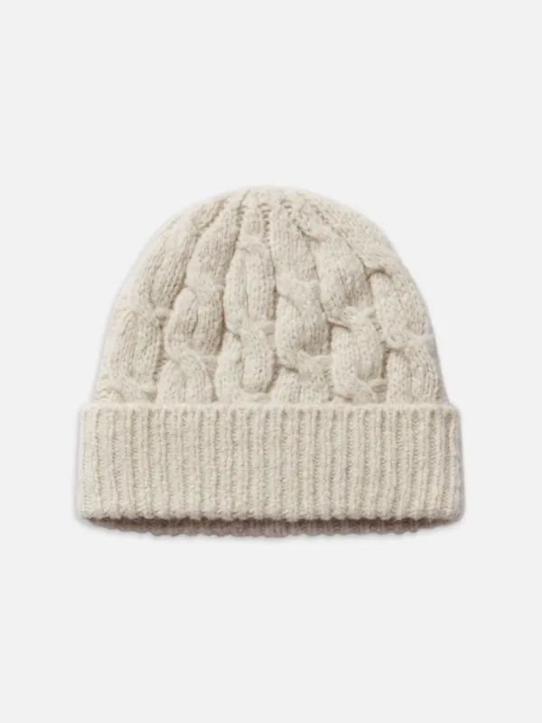 The Cable Beanie -- Fawn sold by Frame Denim