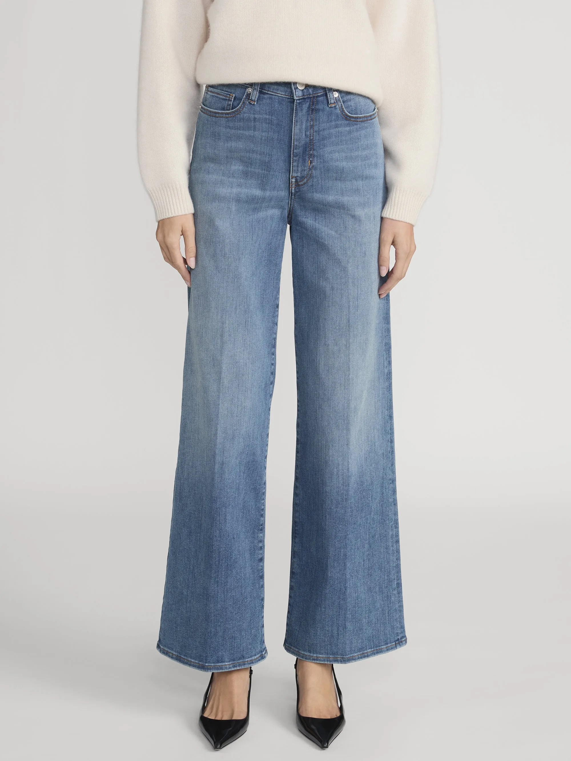 Le Slim Palazzo -- Disarm sold by Frame Denim product image thumbnail 3