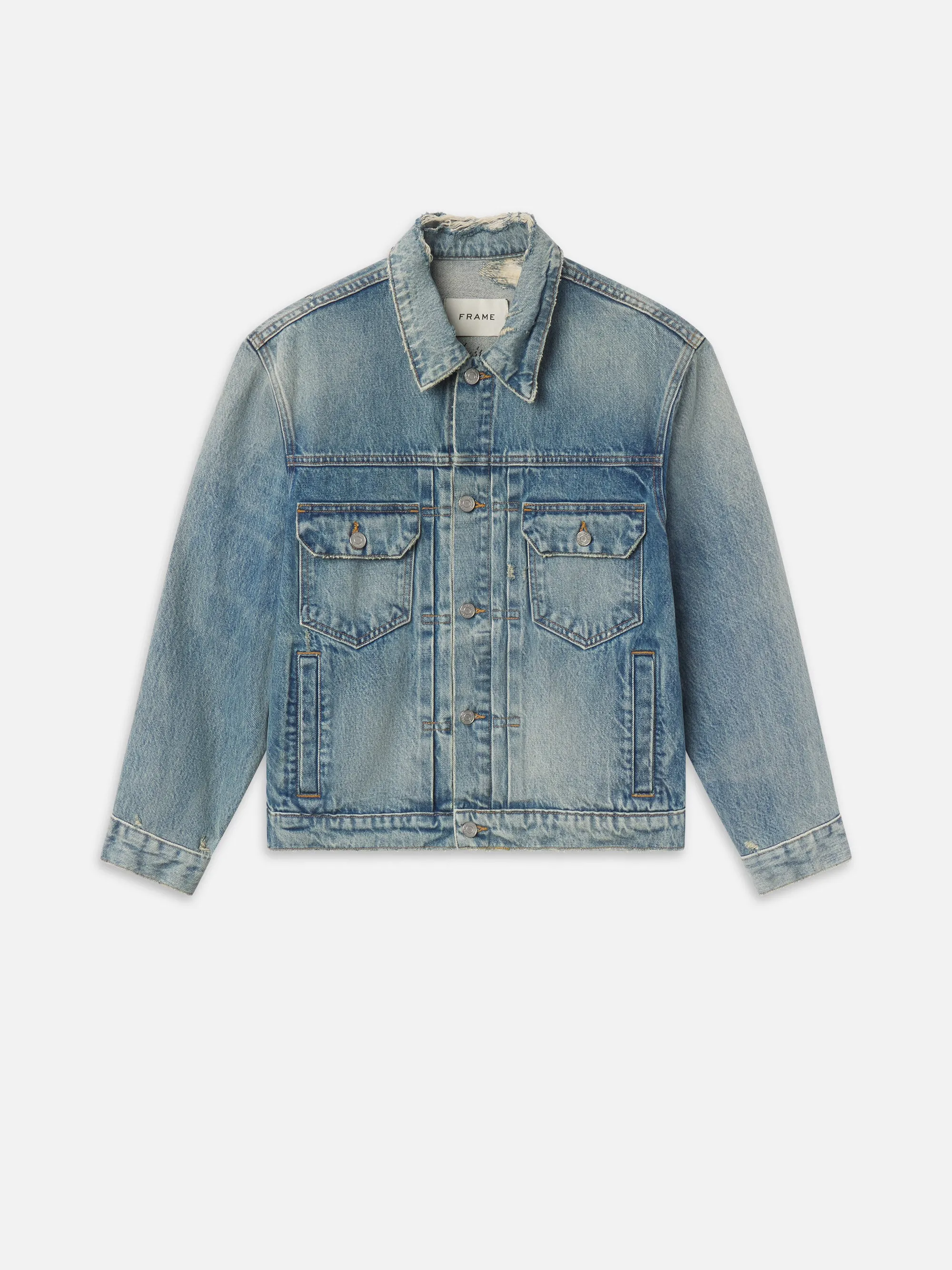 Vintage Wash Denim Jacket -- Shortstop sold by Frame Denim