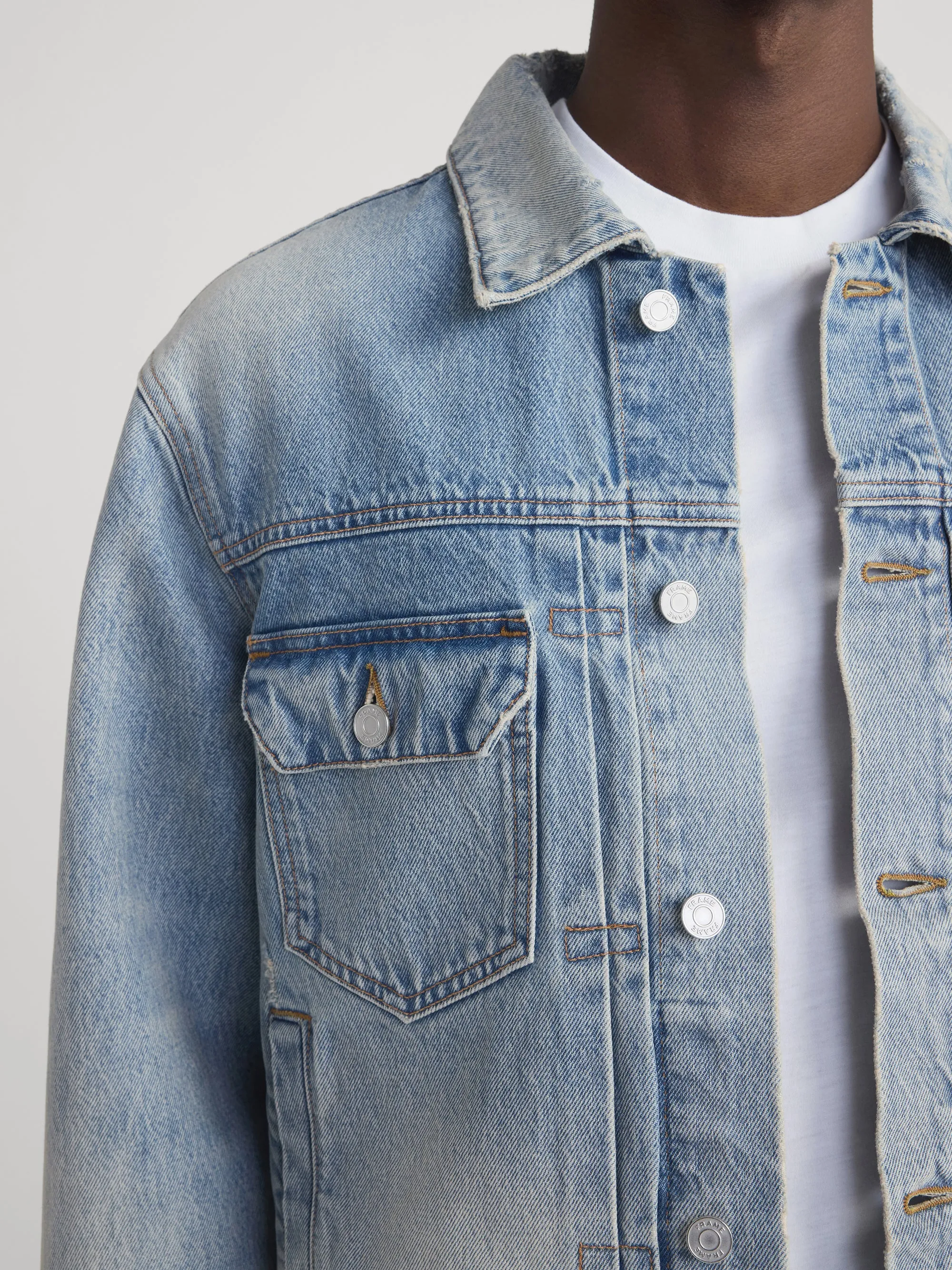 Vintage Wash Denim Jacket -- Shortstop sold by Frame Denim product image thumbnail 4