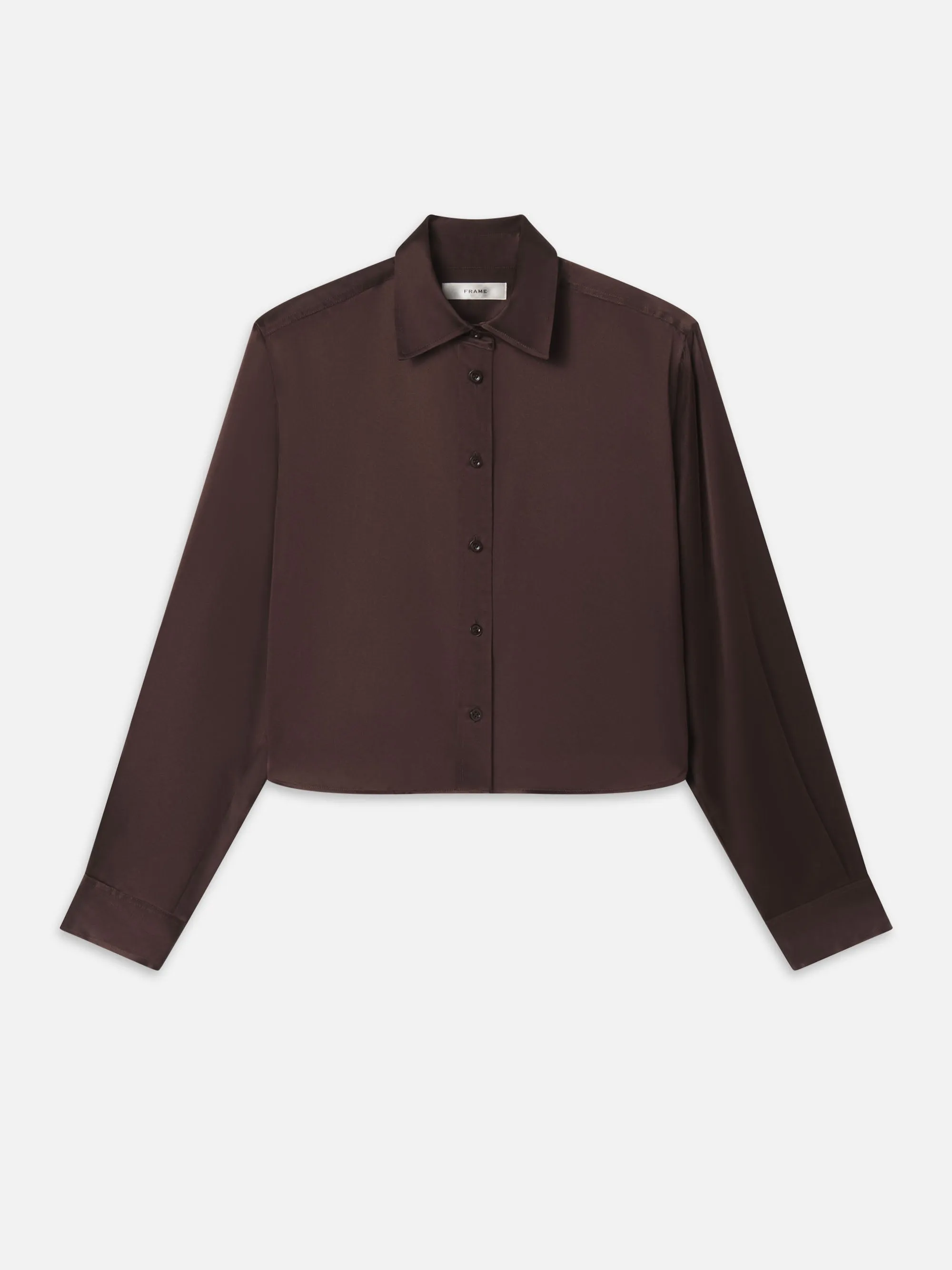 The Silk Charles Shirt -- Americano sold by Frame Denim