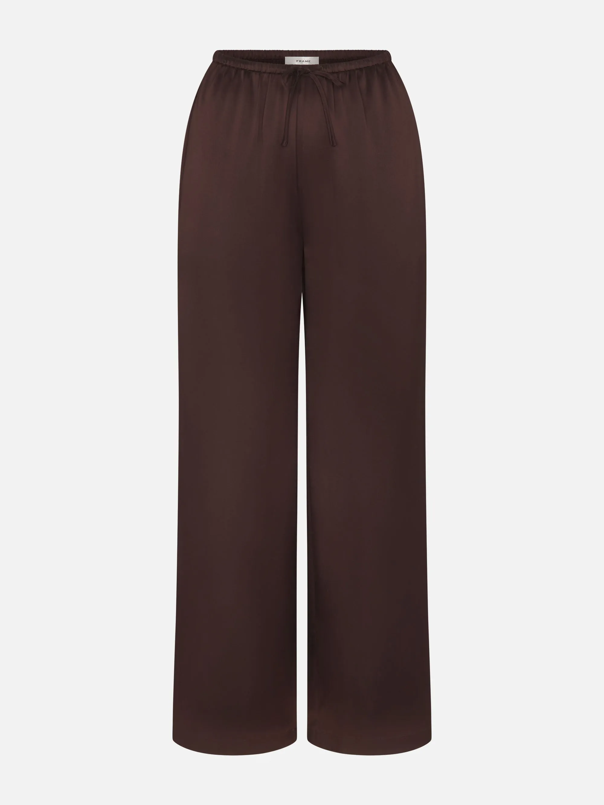 The Silk Lounge Pant -- Americano sold by Frame Denim