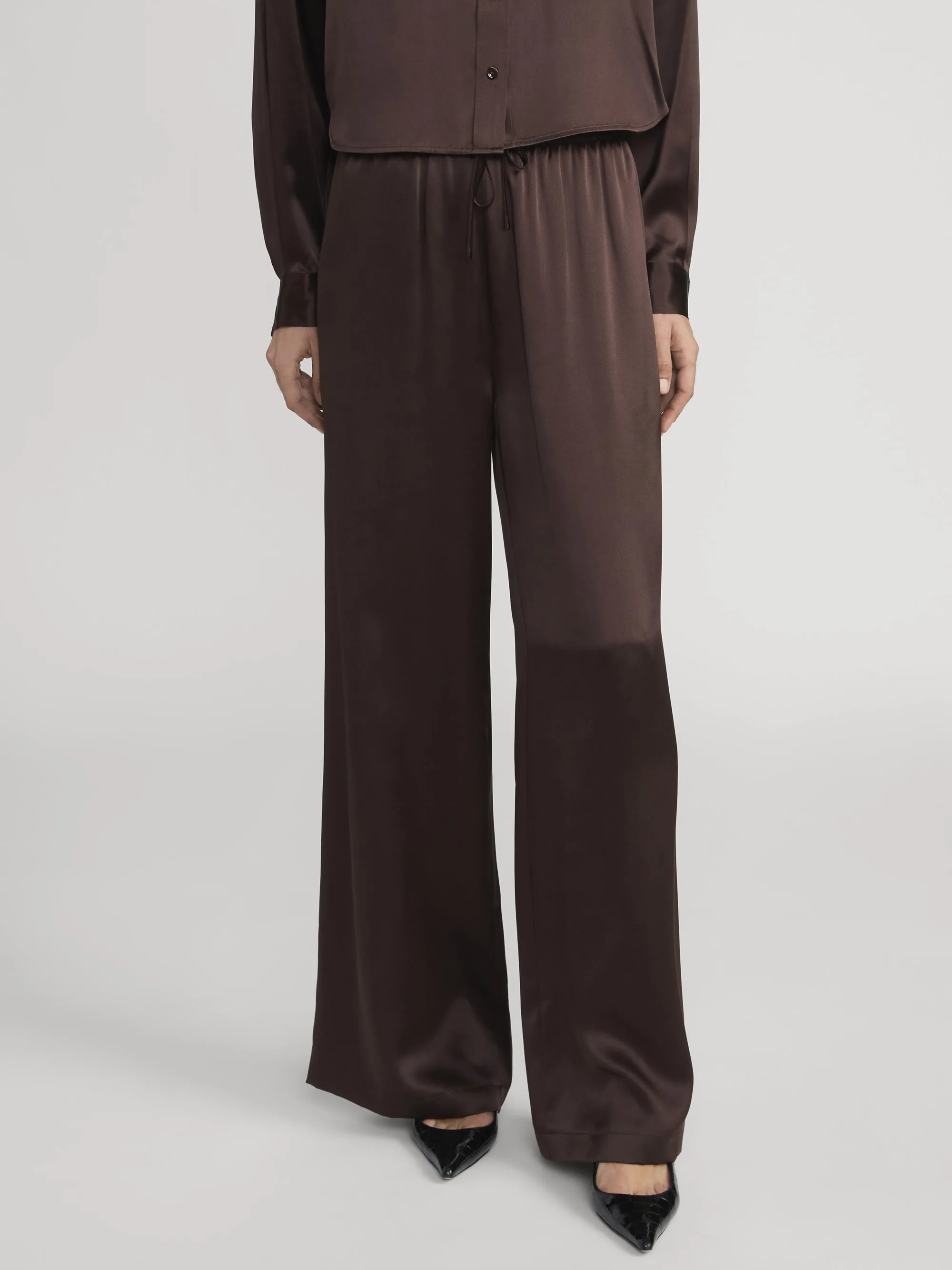 The Silk Lounge Pant -- Americano sold by Frame Denim product image thumbnail 3