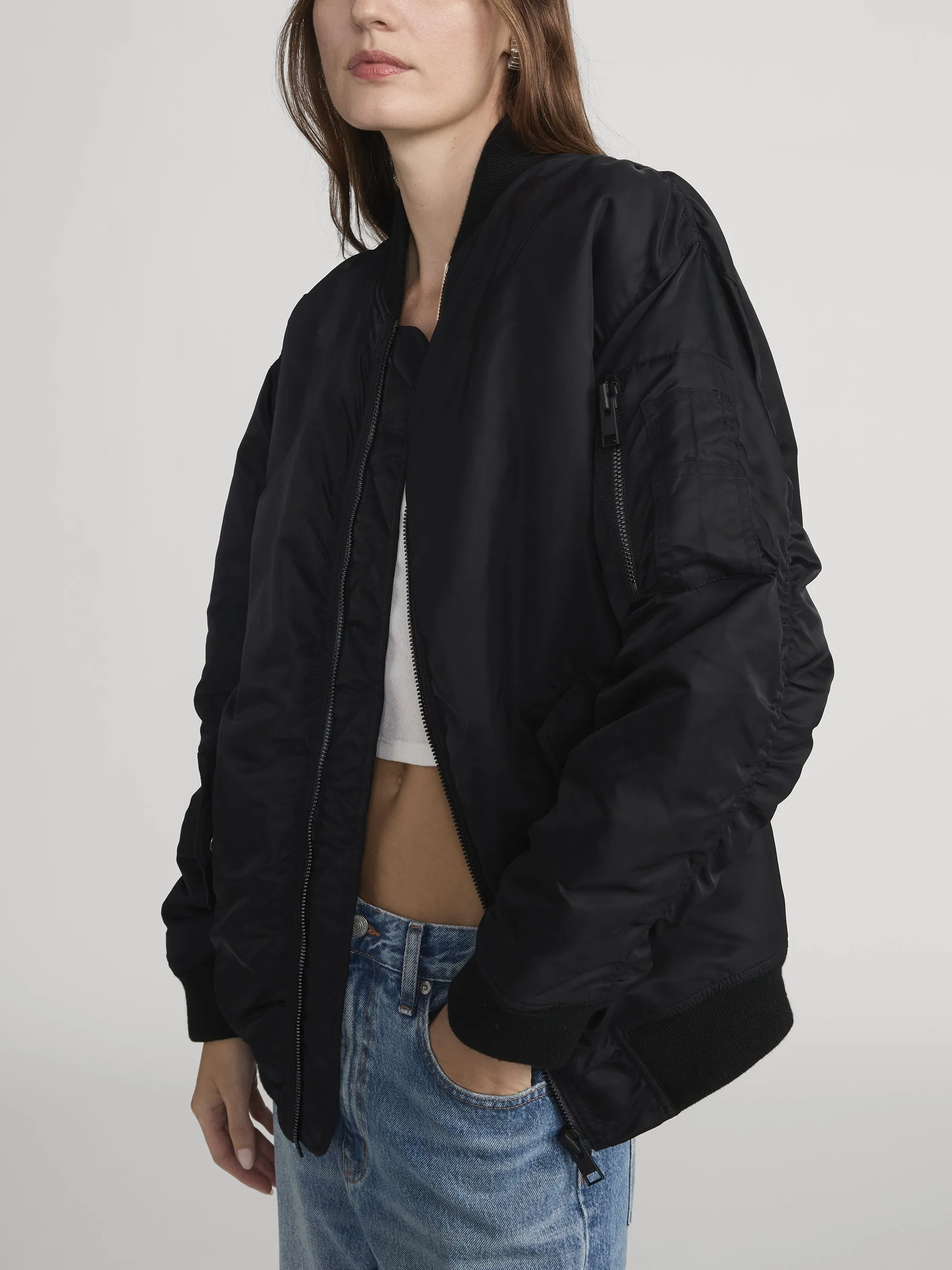 The Smoke Bomber -- Black sold by Frame Denim product image thumbnail 5