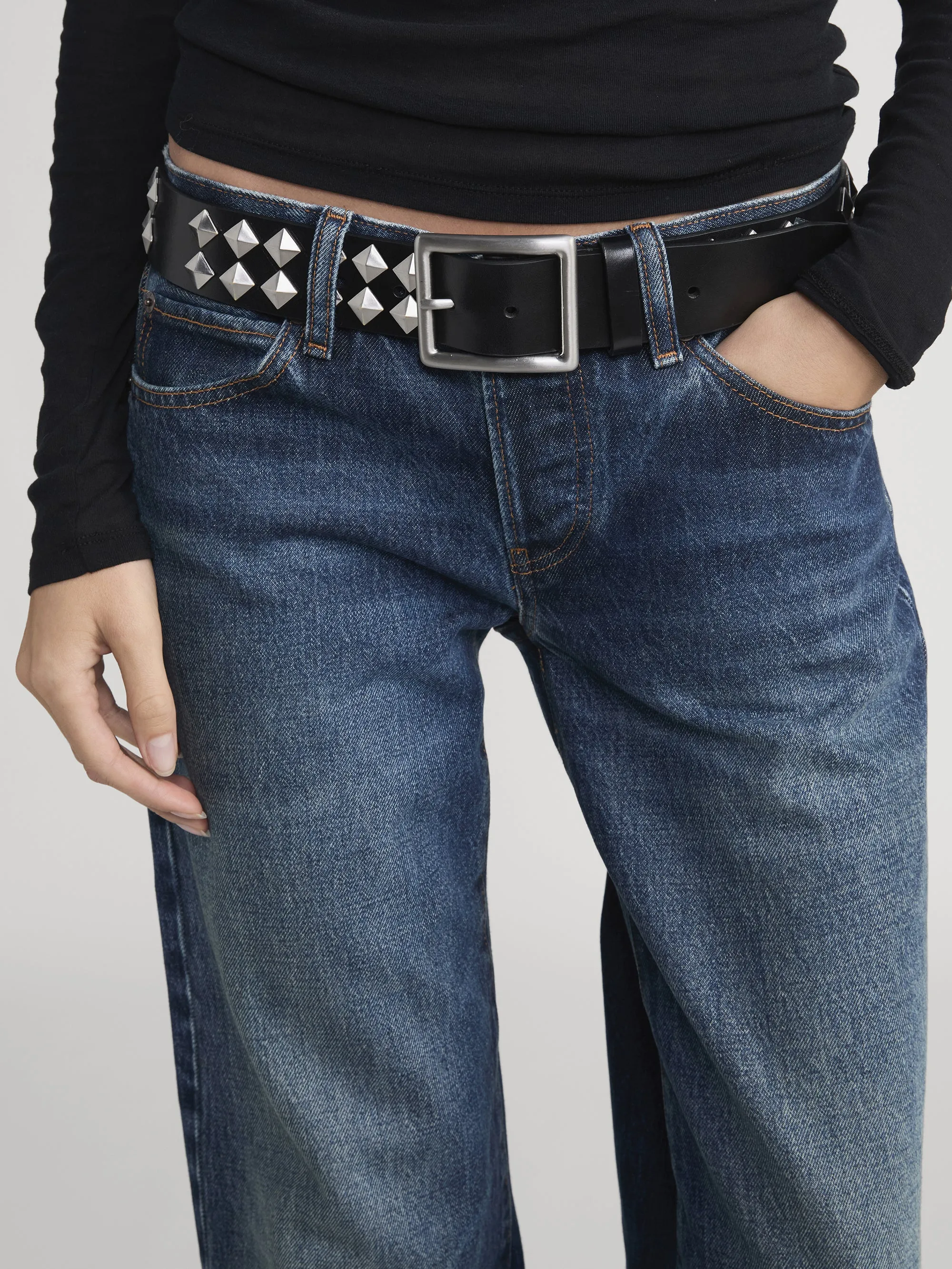 The Amelia Belt -- Black sold by Frame Denim product image thumbnail 2
