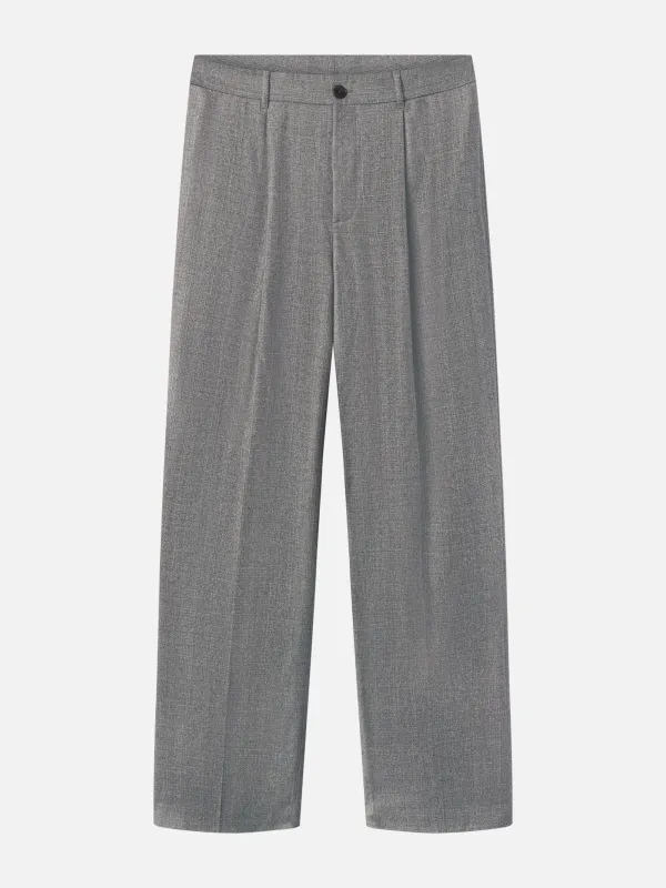 Wide Leg Flannel Trousers -- Light Taupe sold by Frame Denim