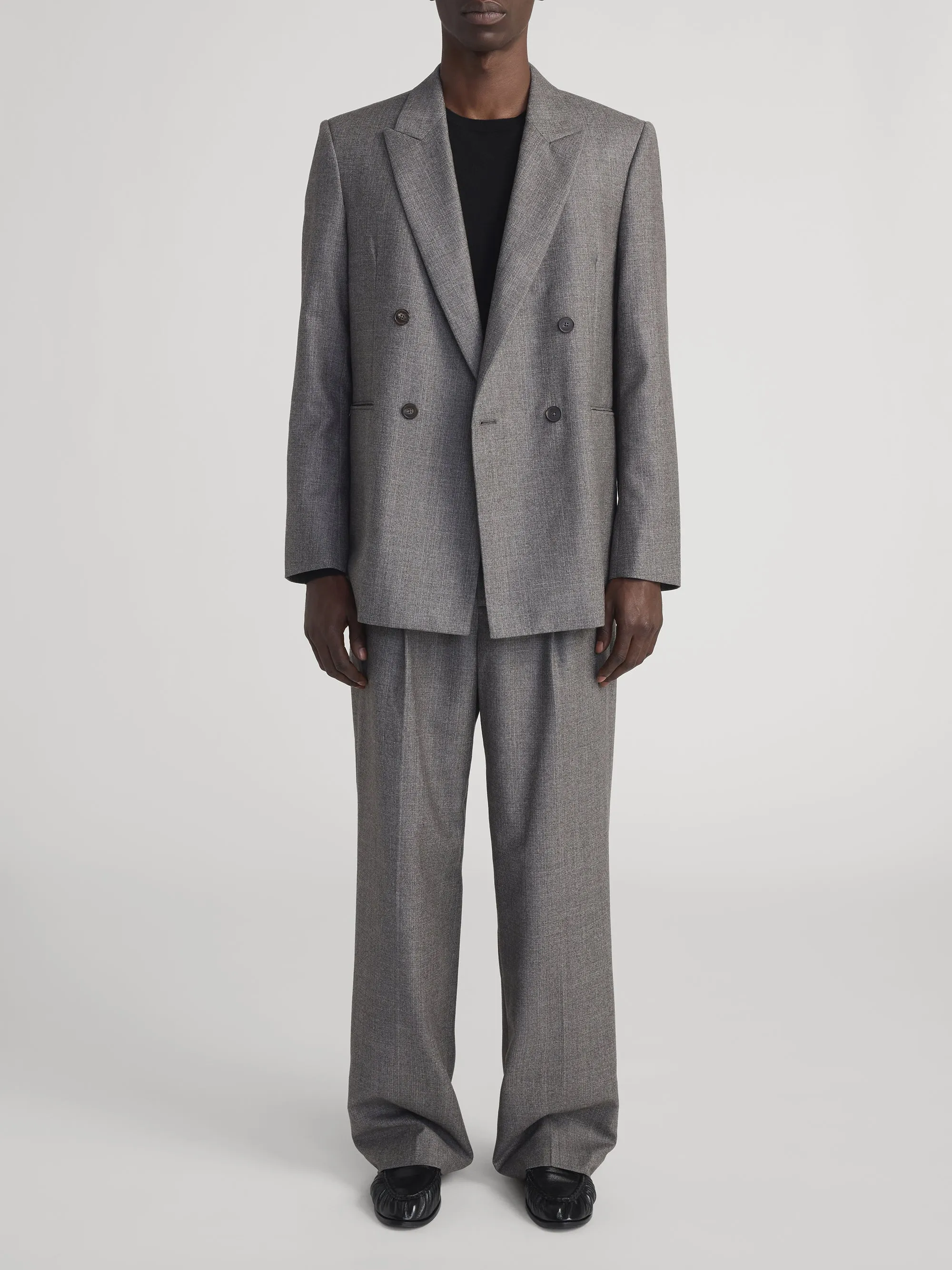 Wide Leg Flannel Trousers -- Light Taupe sold by Frame Denim product image thumbnail 2