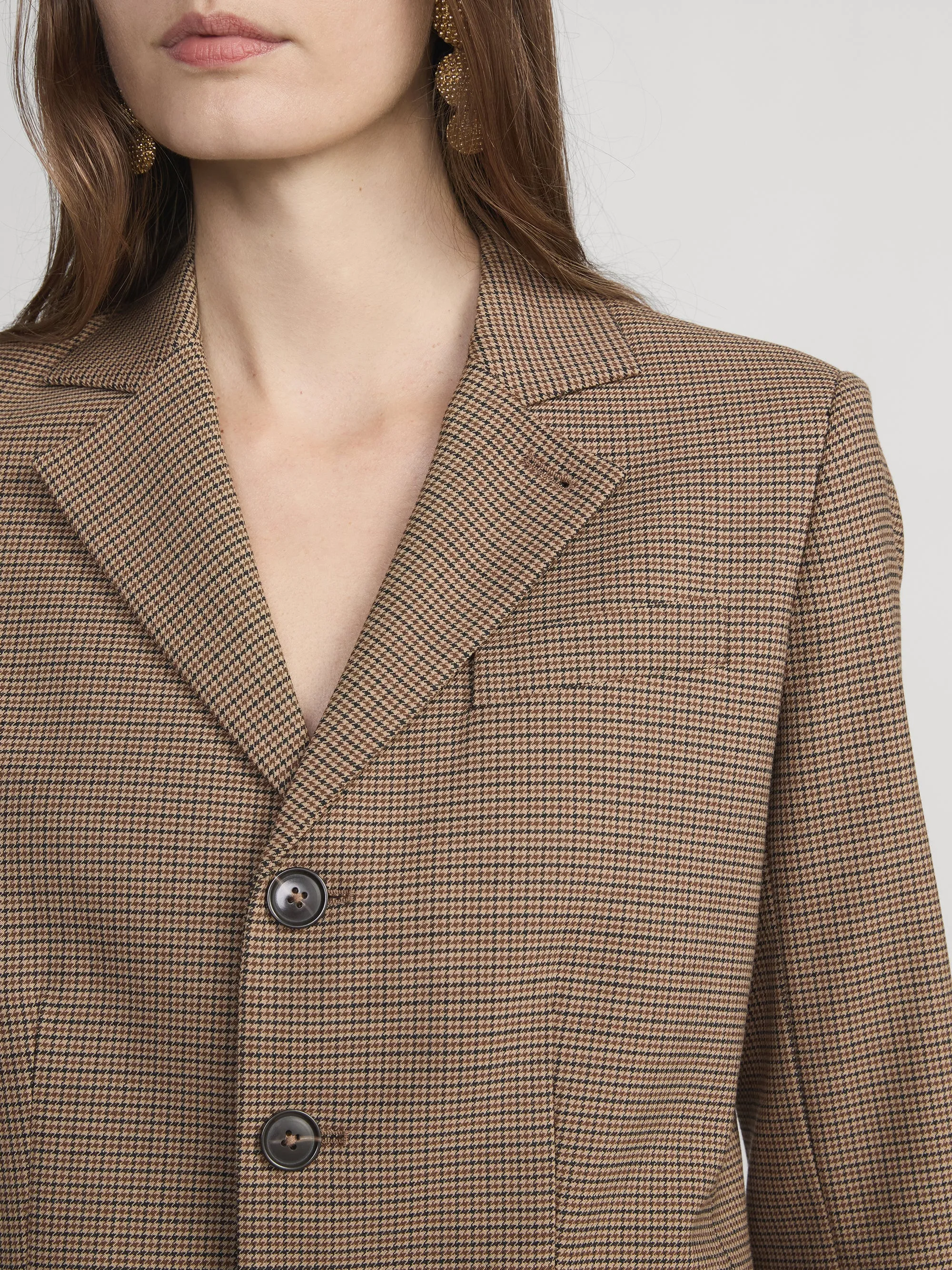 The Plaid Smart Blazer -- Brown Multi sold by Frame Denim product image thumbnail 4