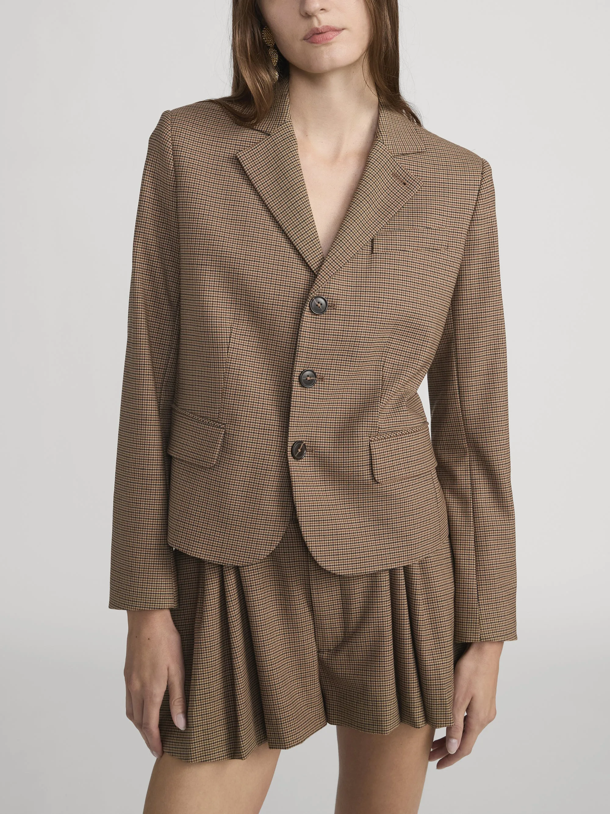 The Plaid Smart Blazer -- Brown Multi sold by Frame Denim product image thumbnail 3