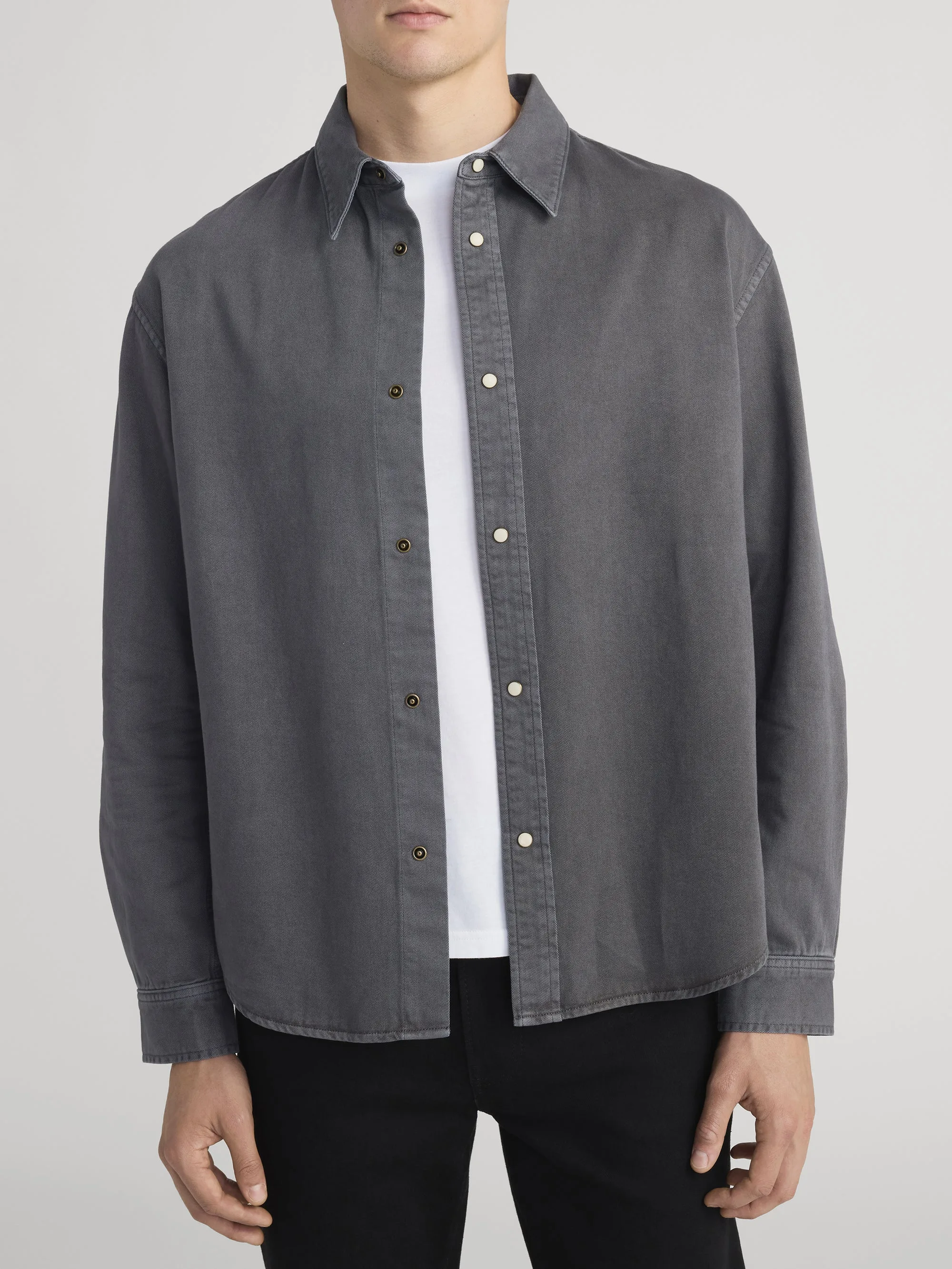 Classic Cotton Shirt -- Dark Grey sold by Frame Denim product image thumbnail 3