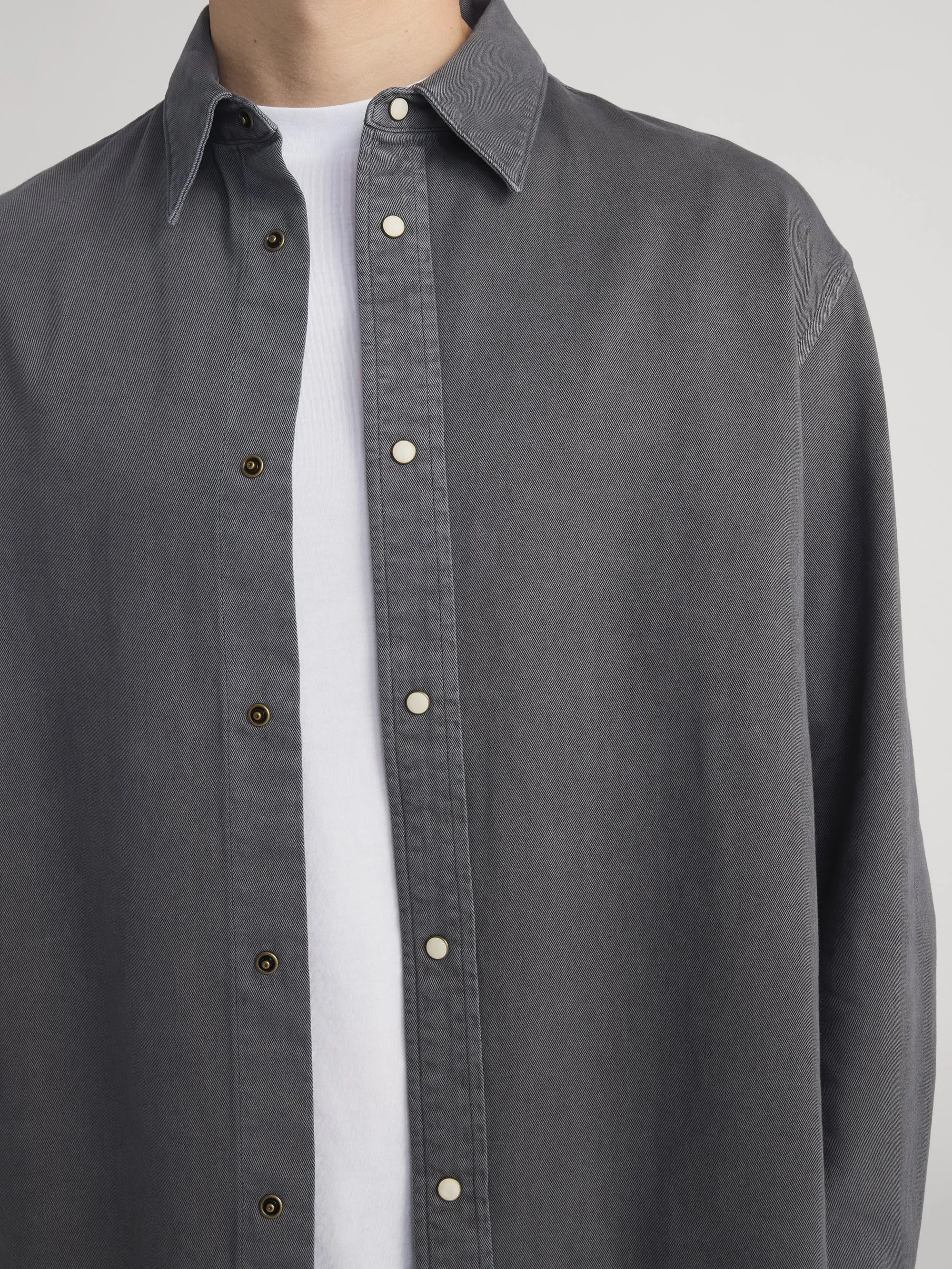 Classic Cotton Shirt -- Dark Grey sold by Frame Denim product image thumbnail 4