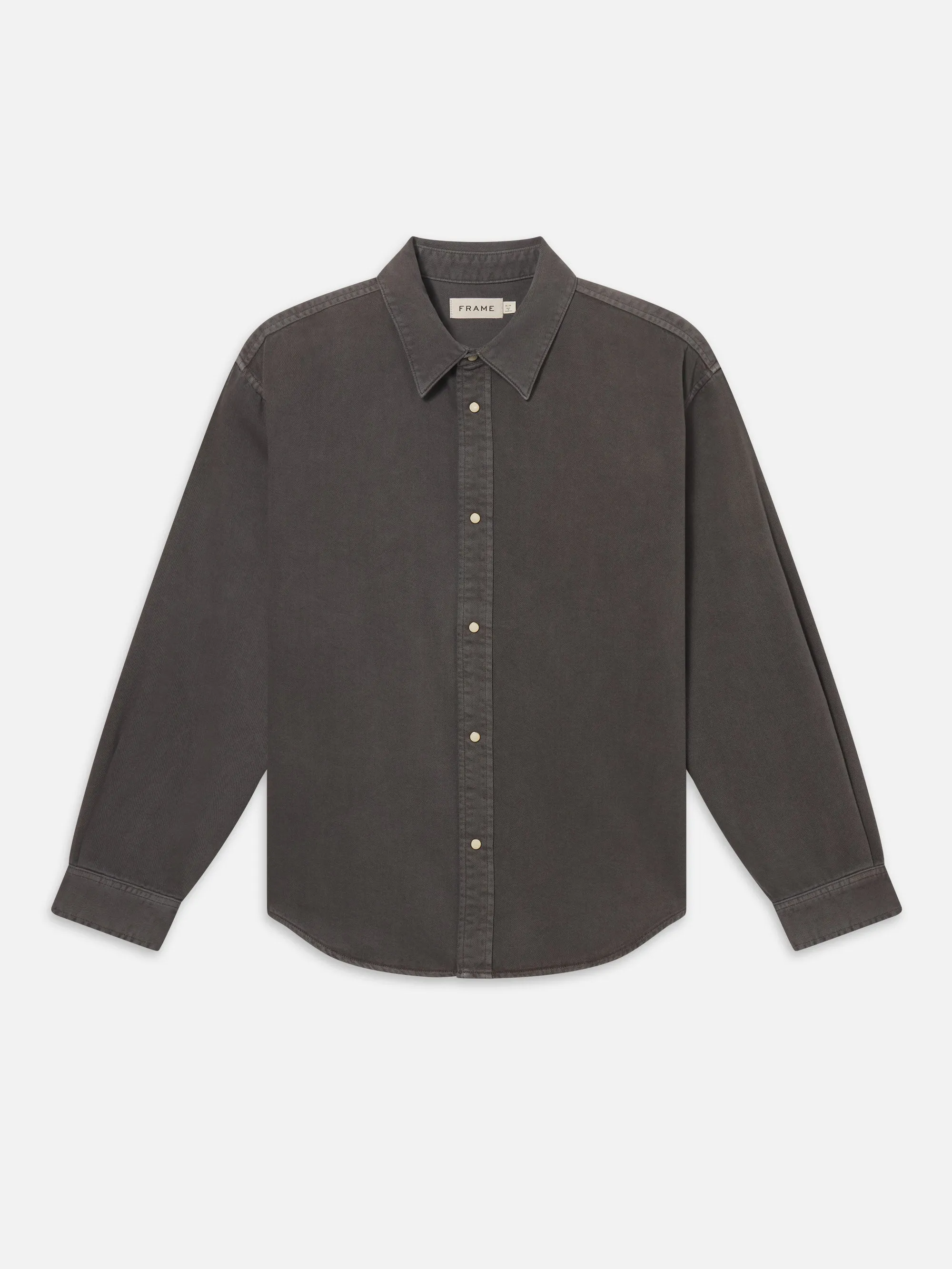 Classic Cotton Shirt -- Dark Grey sold by Frame Denim