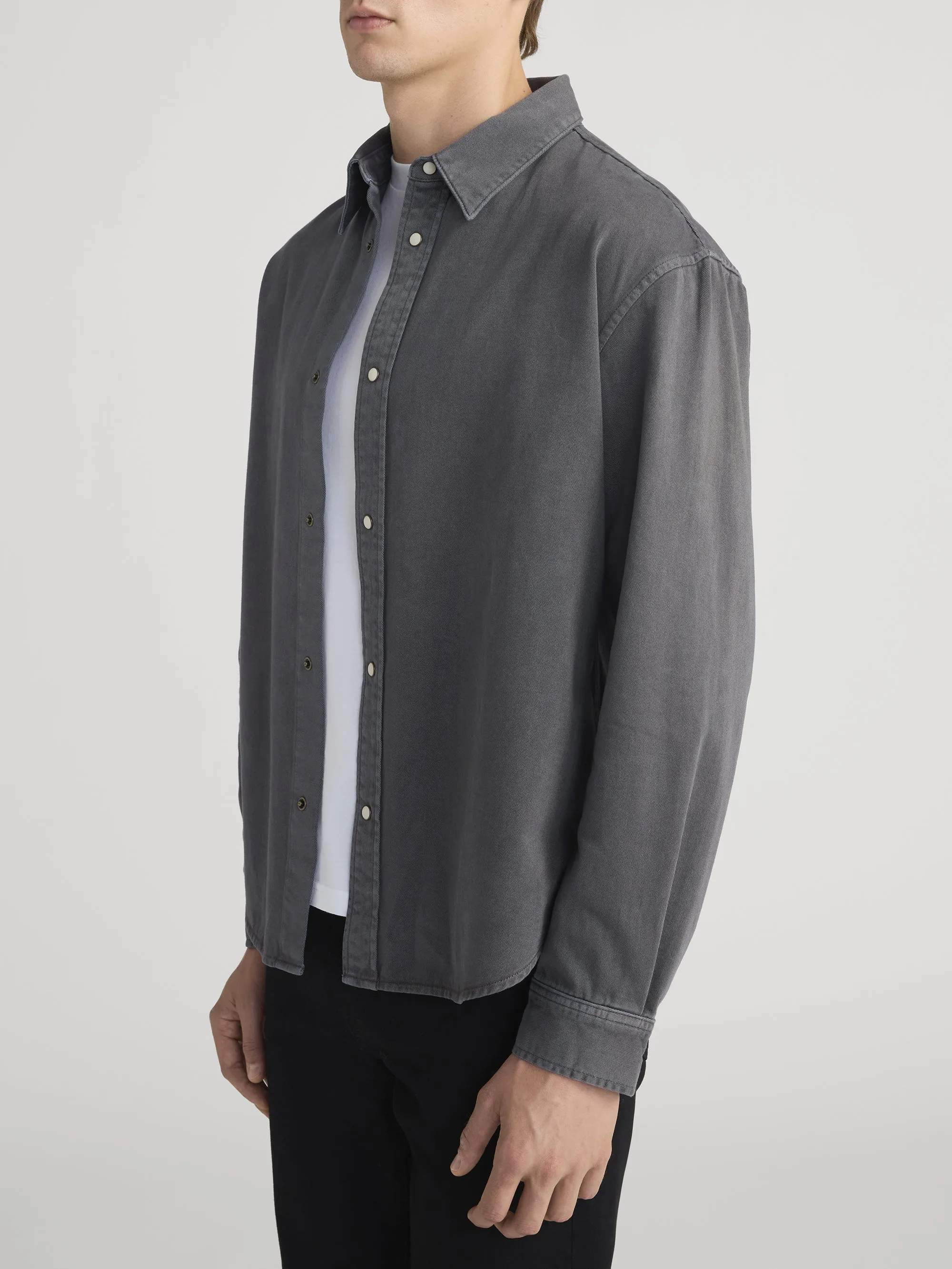 Classic Cotton Shirt -- Dark Grey sold by Frame Denim product image thumbnail 5