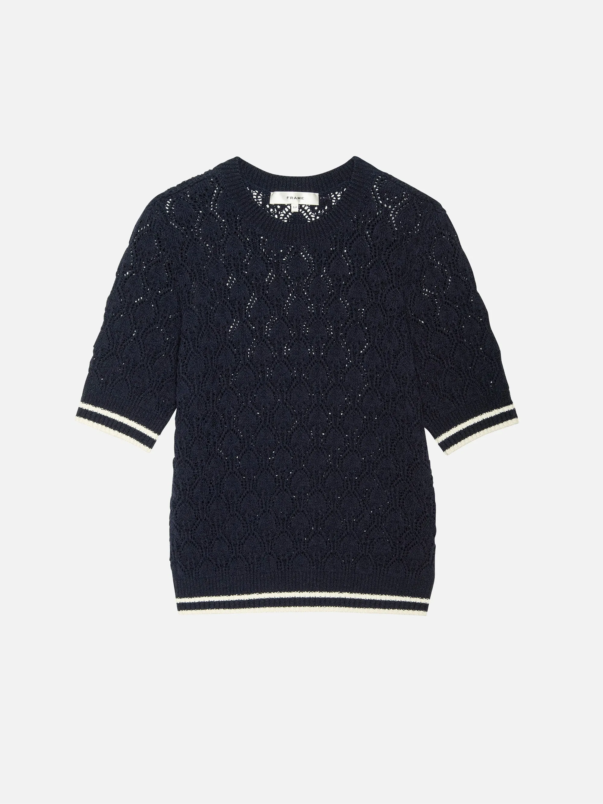 The Rookie Crew Sweater -- Navy Multi sold by Frame Denim