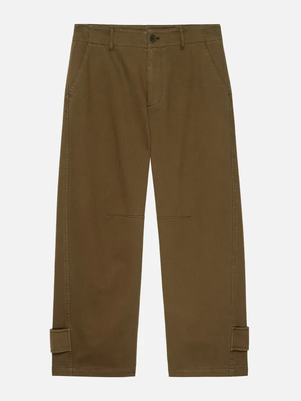 The Twisted Trouser -- Forest Moss sold by Frame Denim