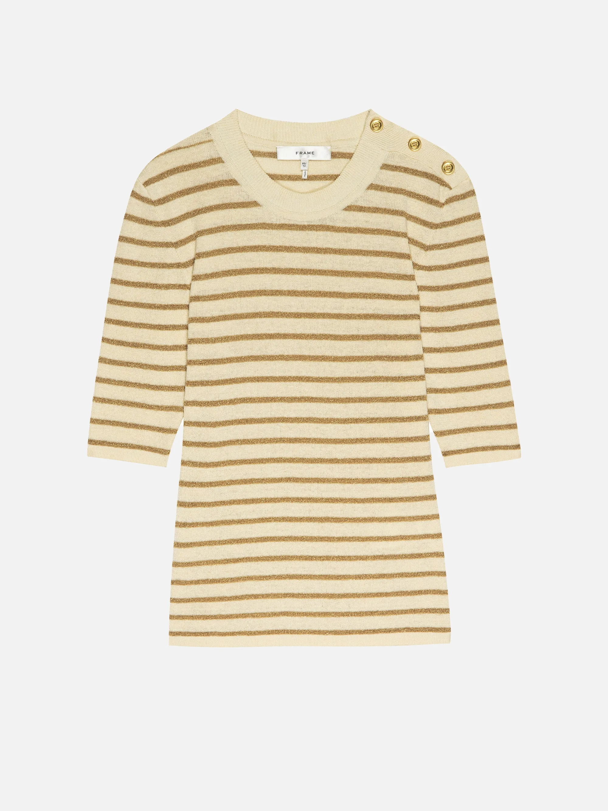 The Marina Sweater -- Cream Multi sold by Frame Denim