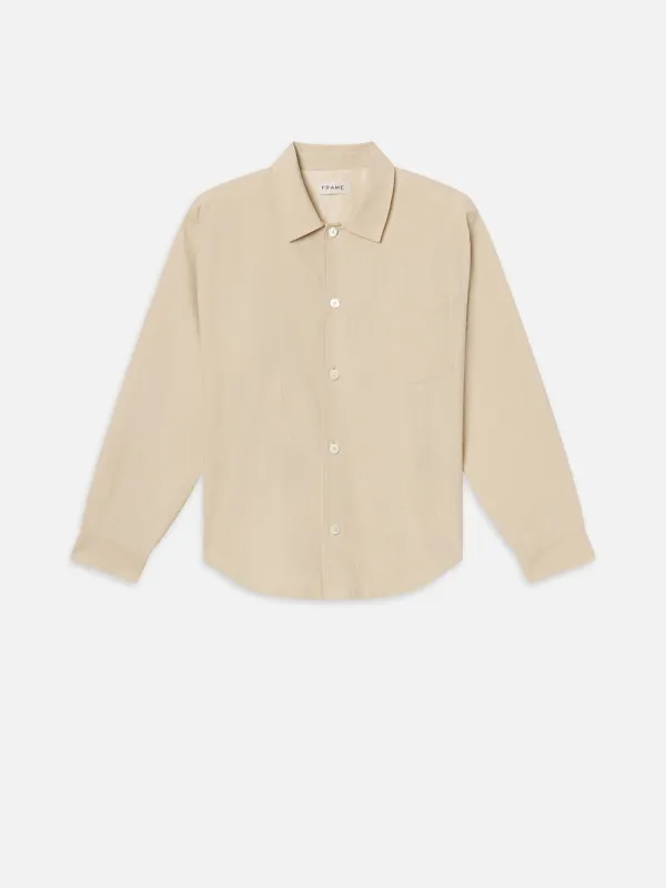 Seersucker Shirt -- Natural sold by Frame Denim