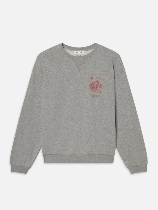 The Society Archive Vintage Sweatshirt -- Grey Melange made by Frame Denim