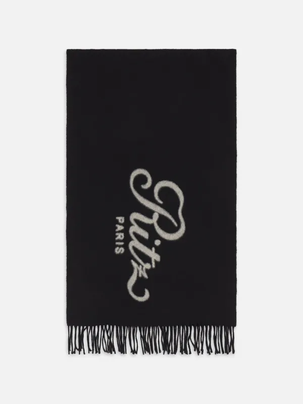 The Ritz Wool Scarf -- Black sold by Frame Denim