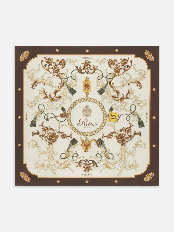 Ritz Silk Scarf -- Cream Multi sold by Frame Denim