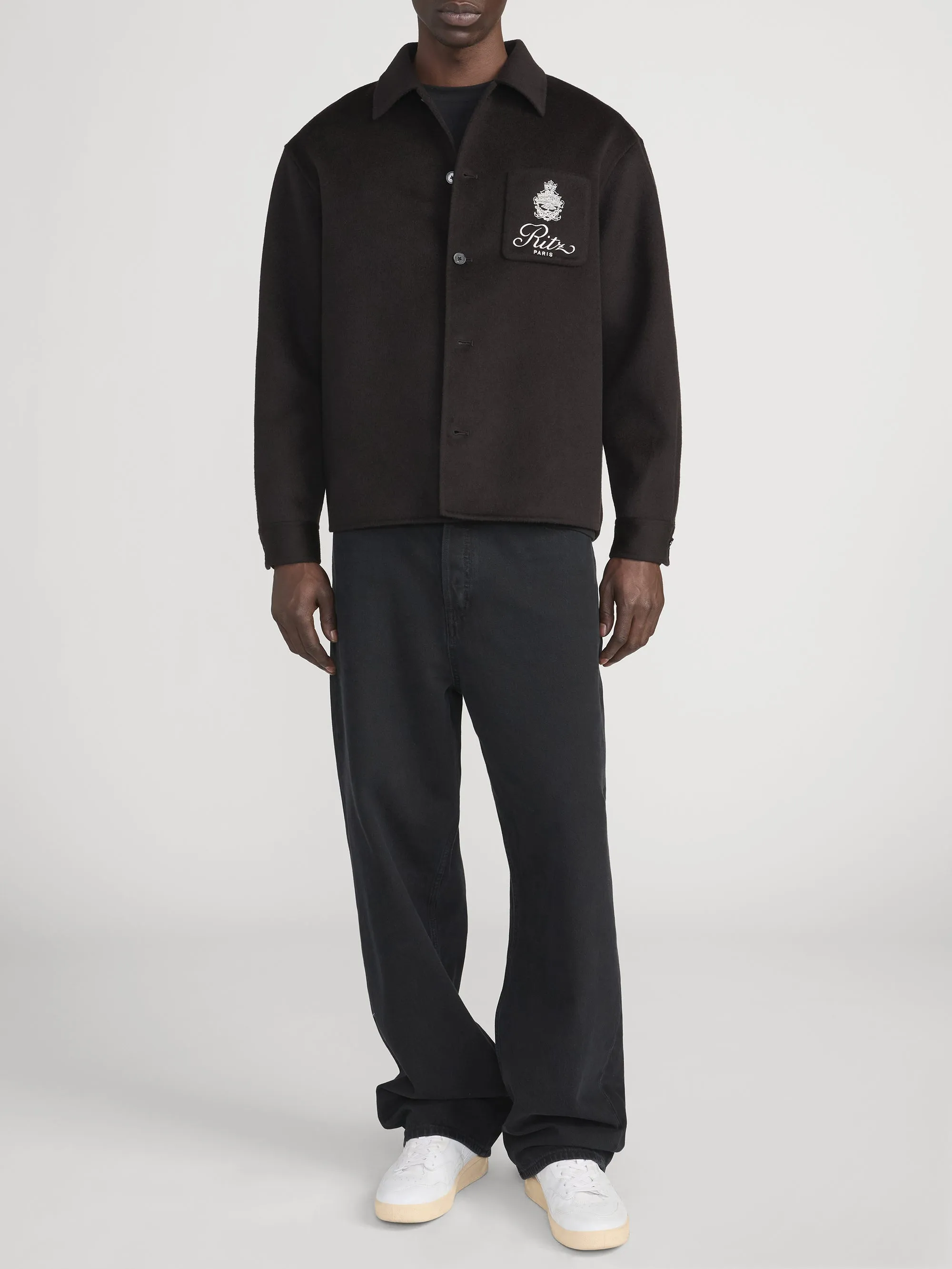 Ritz Double Face Overshirt -- Chocolate Brown sold by Frame Denim product image thumbnail 2