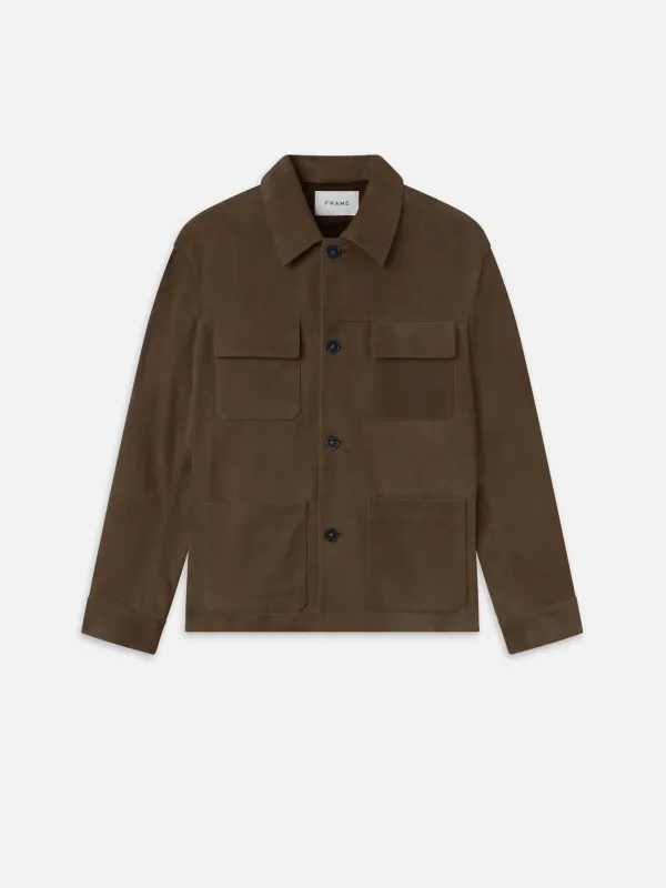 Suede Chore Coat -- Caramel made by Frame Denim