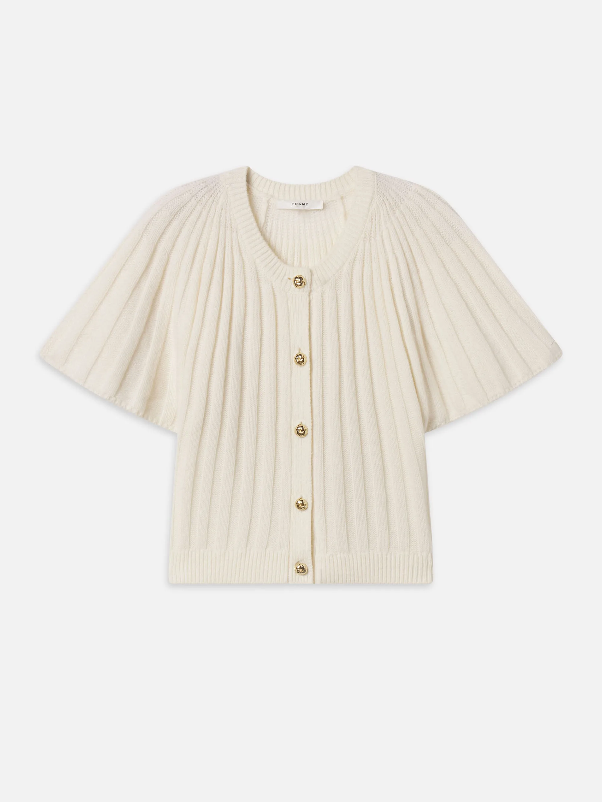 The Flutter Cardi -- Cream sold by Frame Denim