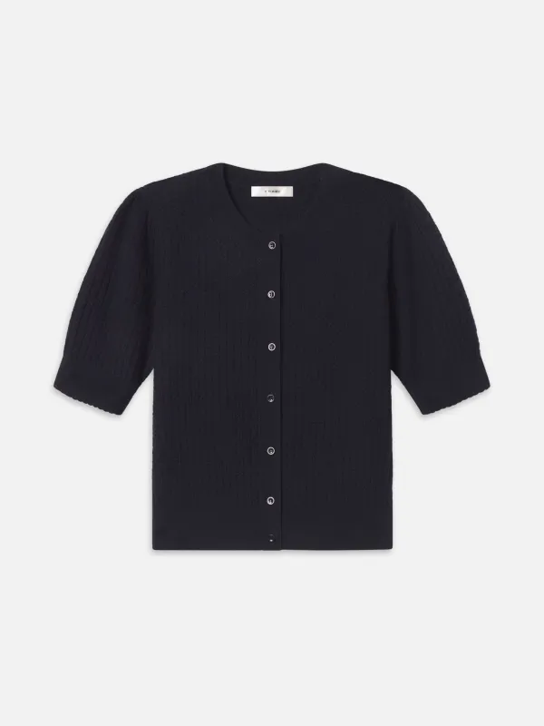 The Chain Pointelle Cardi -- Navy sold by Frame Denim